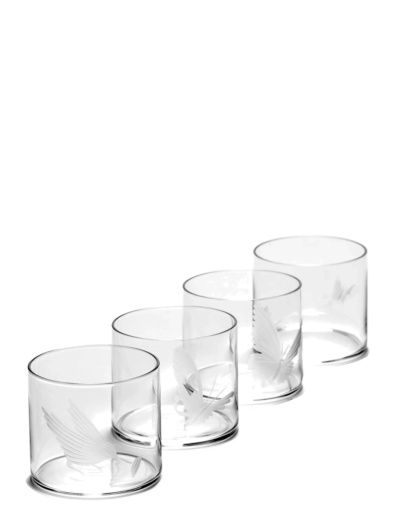 Serax Tumbler Different Engravements Set/4, 38 CL, Nude, Glas > Drikkeglas, Unisex