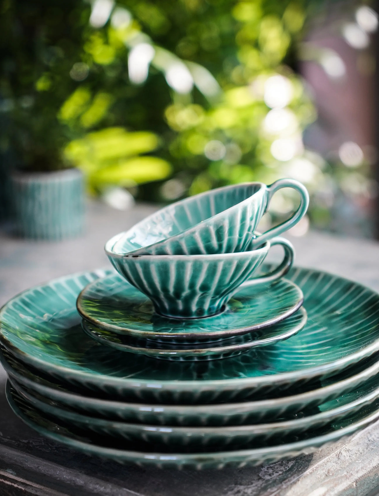 Serax Plate L Green Verde Lanza Set/2, Ø 27 cm, Green, Tallerkener > Middagstallerkener, Unisex