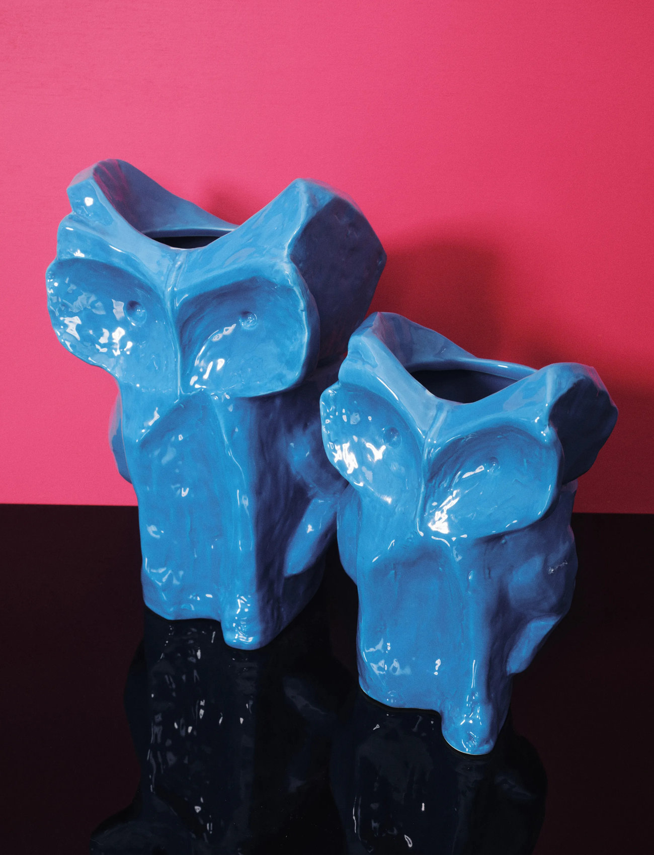 Serax Owl Vase S Light Blue After Midnight, 23 cm, Blue, Vases > Other Vases, Unisex