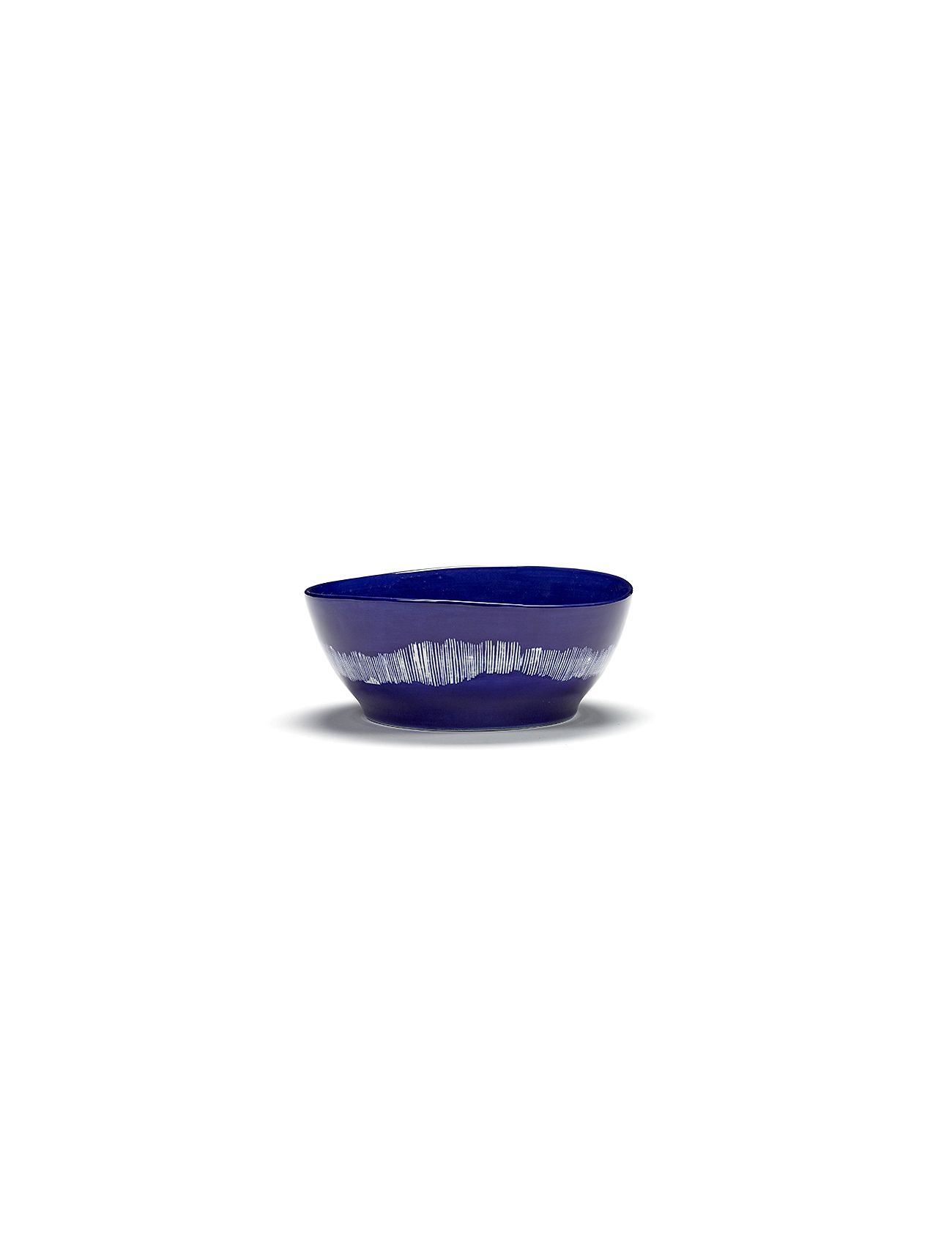 Bowl L Dark Blue-Stripes White Feast By Ottolenghi Set/4 Home Tableware Bowls Breakfast Bowls Blue Serax
