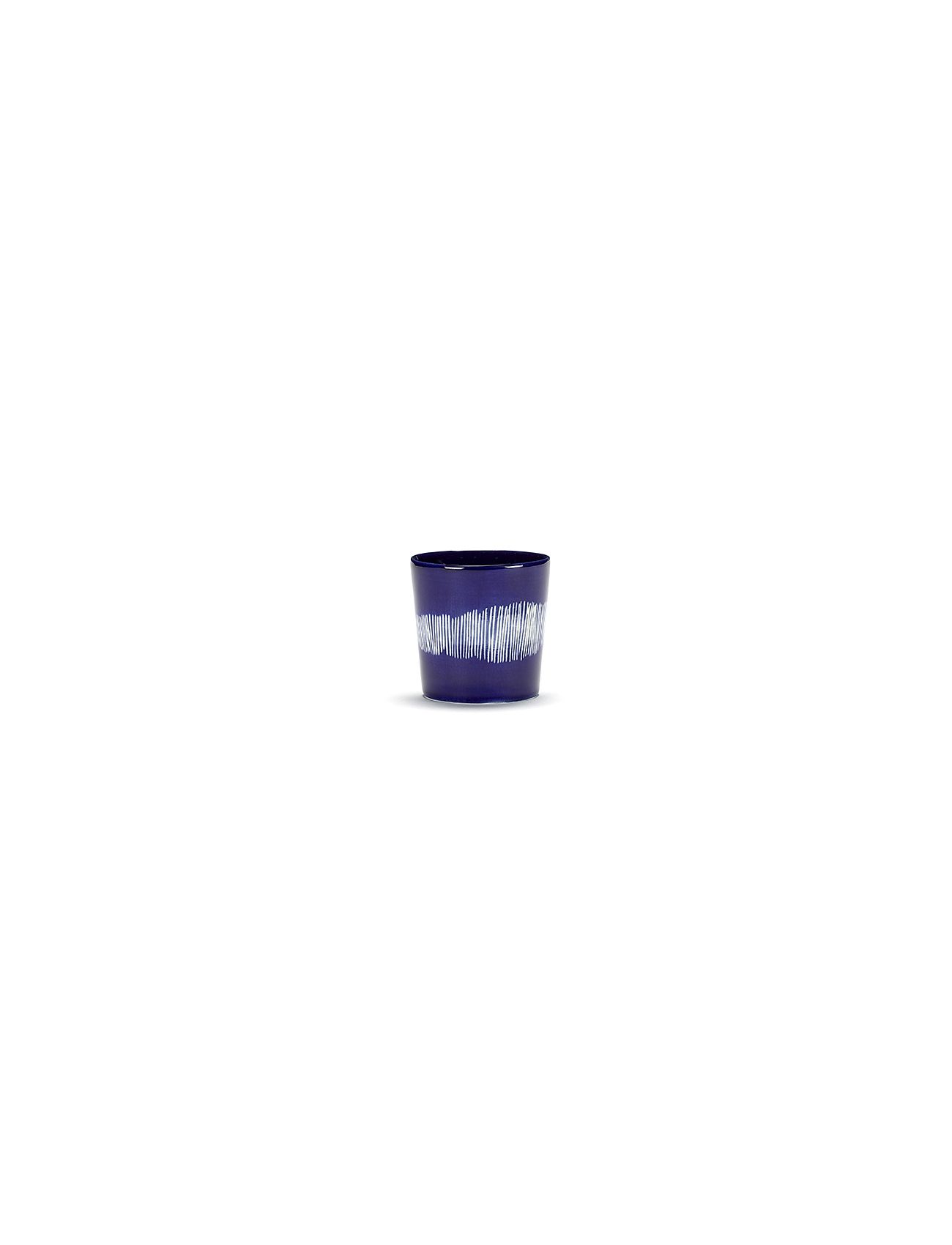 Coffee Cup 25Cl Dark Blue-White Feast By Ottolenghi Set/4 Home Tableware Cups & Mugs Coffee Cups Blue Serax