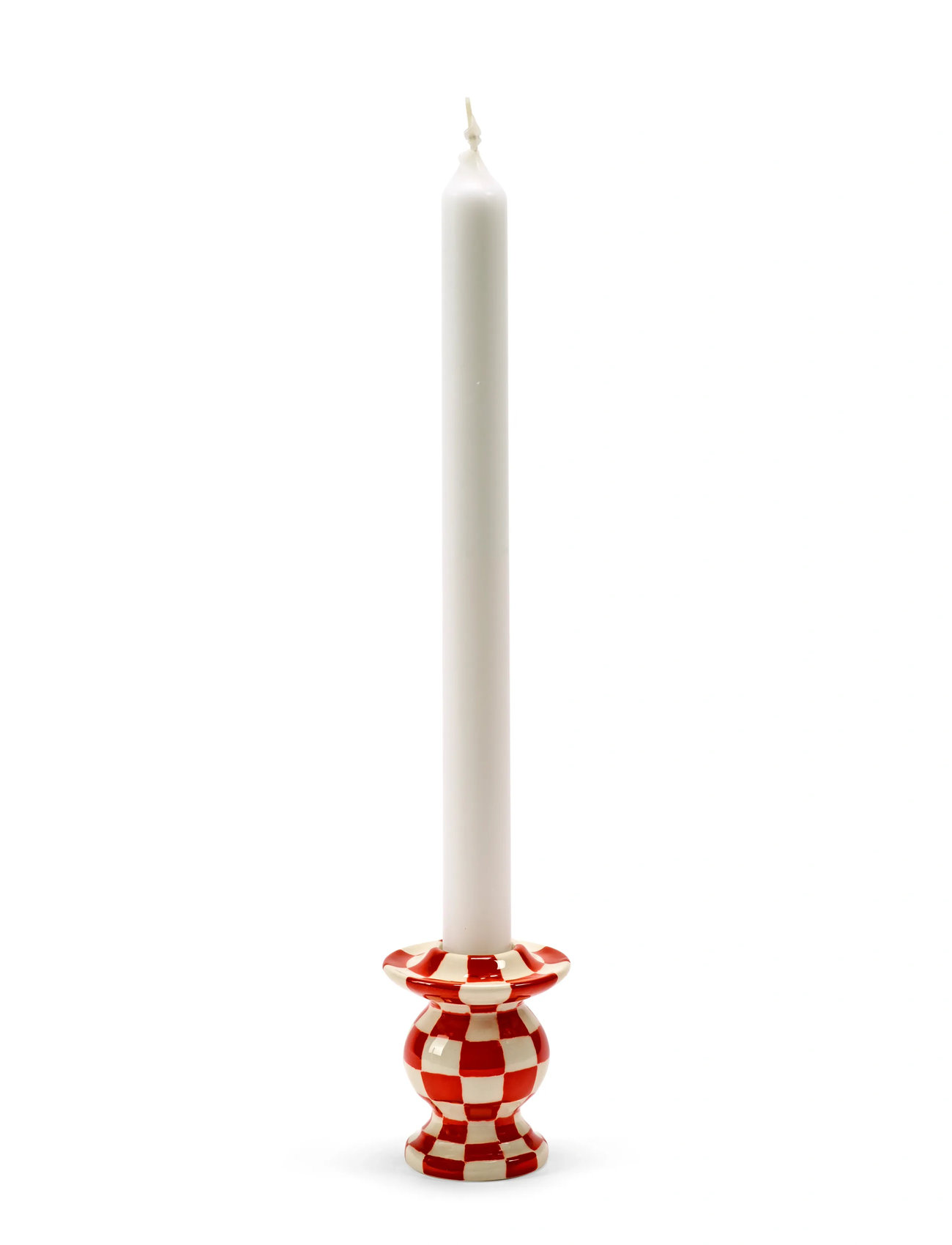 Serax Candle Holder N°2 Red White Set/4, 7 cm, Red, Lysestager & Lanterner > Lysestager, Unisex