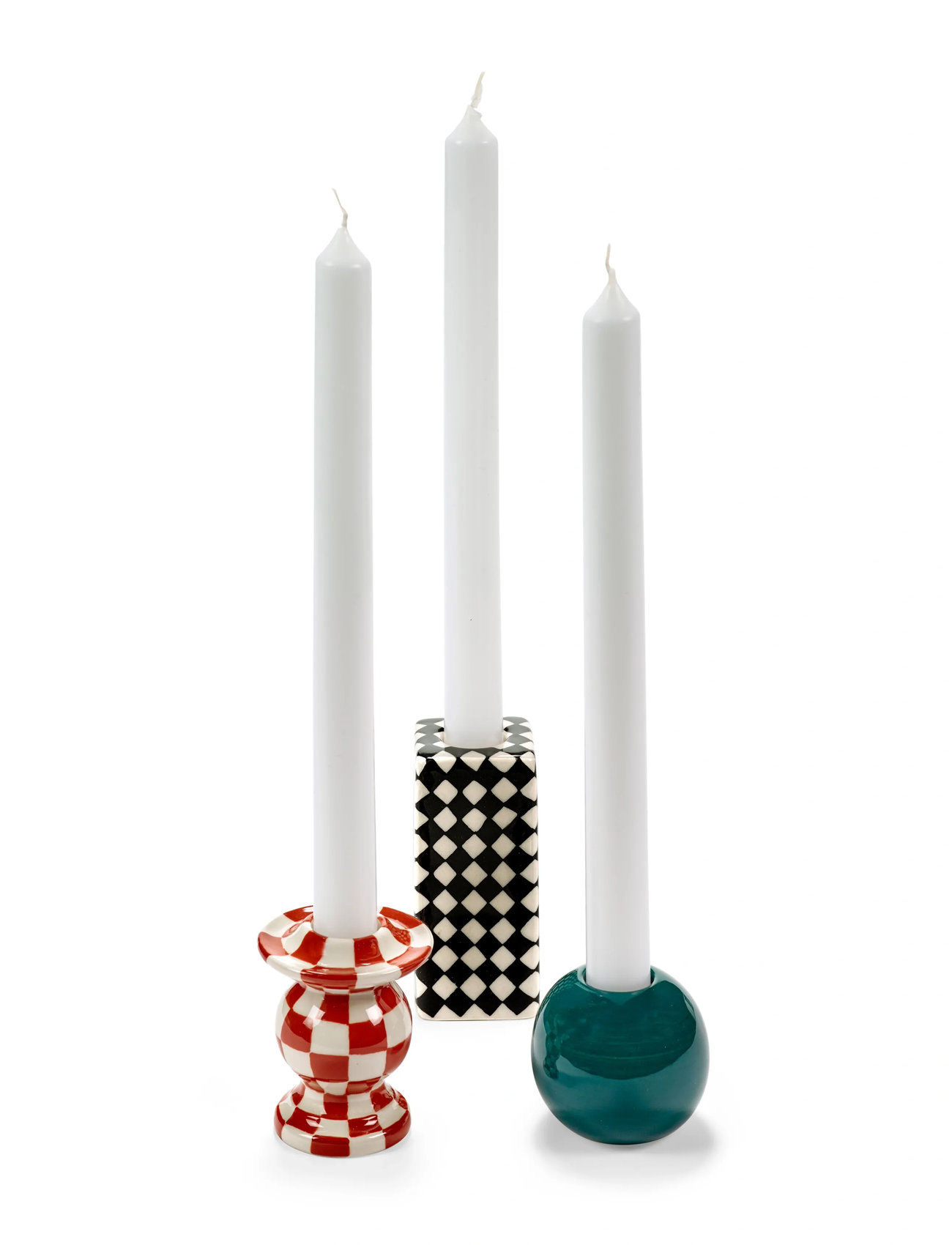 Serax Candle Holder Set/3, 7 cm, Multi/patterned, Lysestager & Lanterner > Lysestager, Unisex