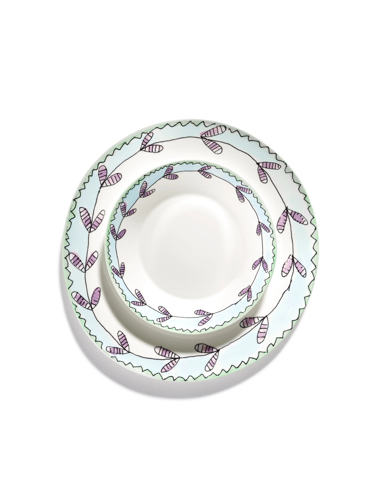 Serax Plate L Blossom Milk Mf Set/2, Ø 28 cm, White, Tallerkener > Middagstallerkener, Unisex