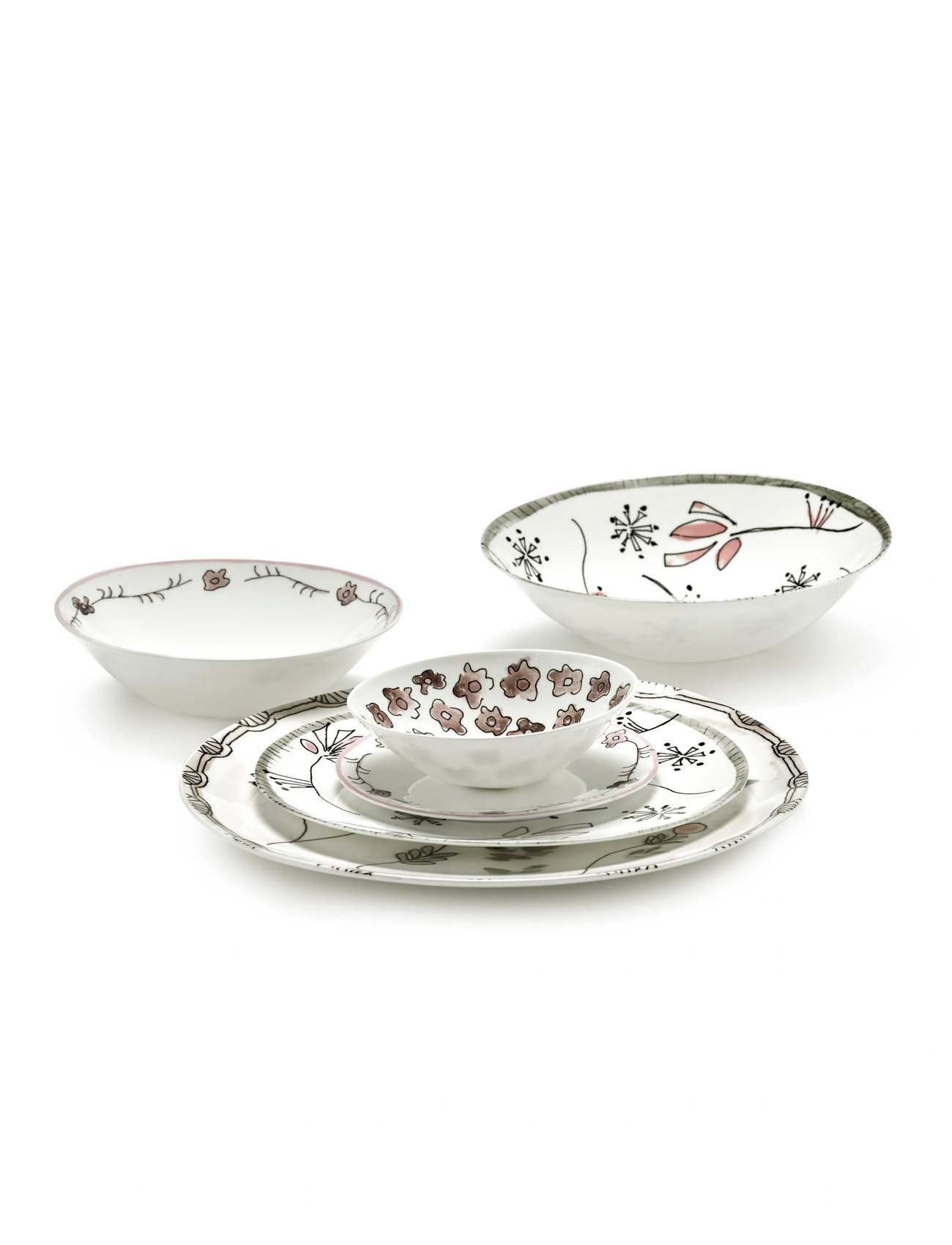 Serax Low Bowl S Dark Viola Mf Set/2, 25 CL, White, Skåle > Morgenmadsskåle, Unisex