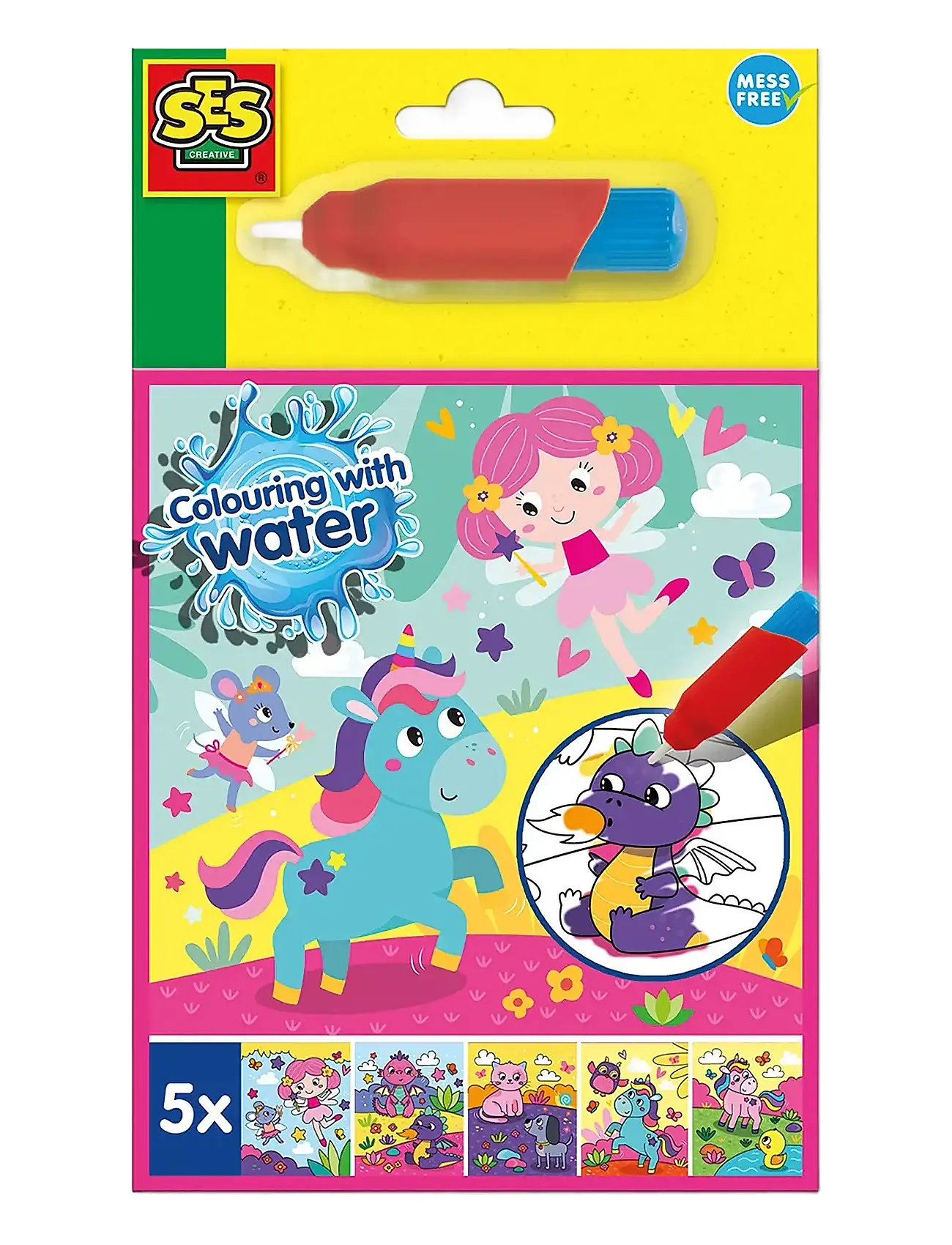 Colouring With Water - Fantasy Colouring Book Toys Creativity Drawing & Crafts Drawing Coloring & Craft Books Multi/patterned SES Creative