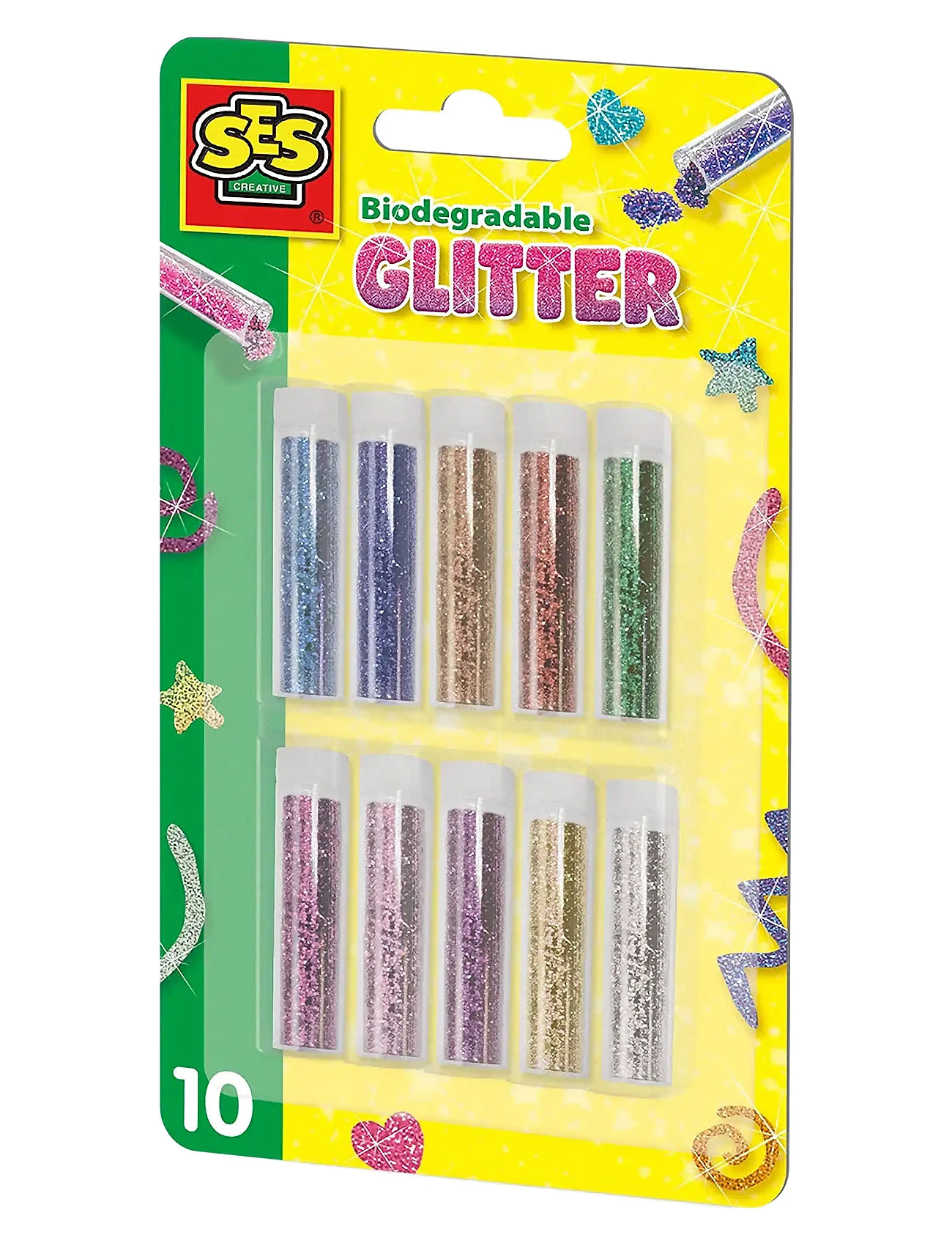 Biodegradable Glitter 10 Colours Toys Creativity Drawing & Crafts Craft Craft Sets Multi/patterned SES Creative