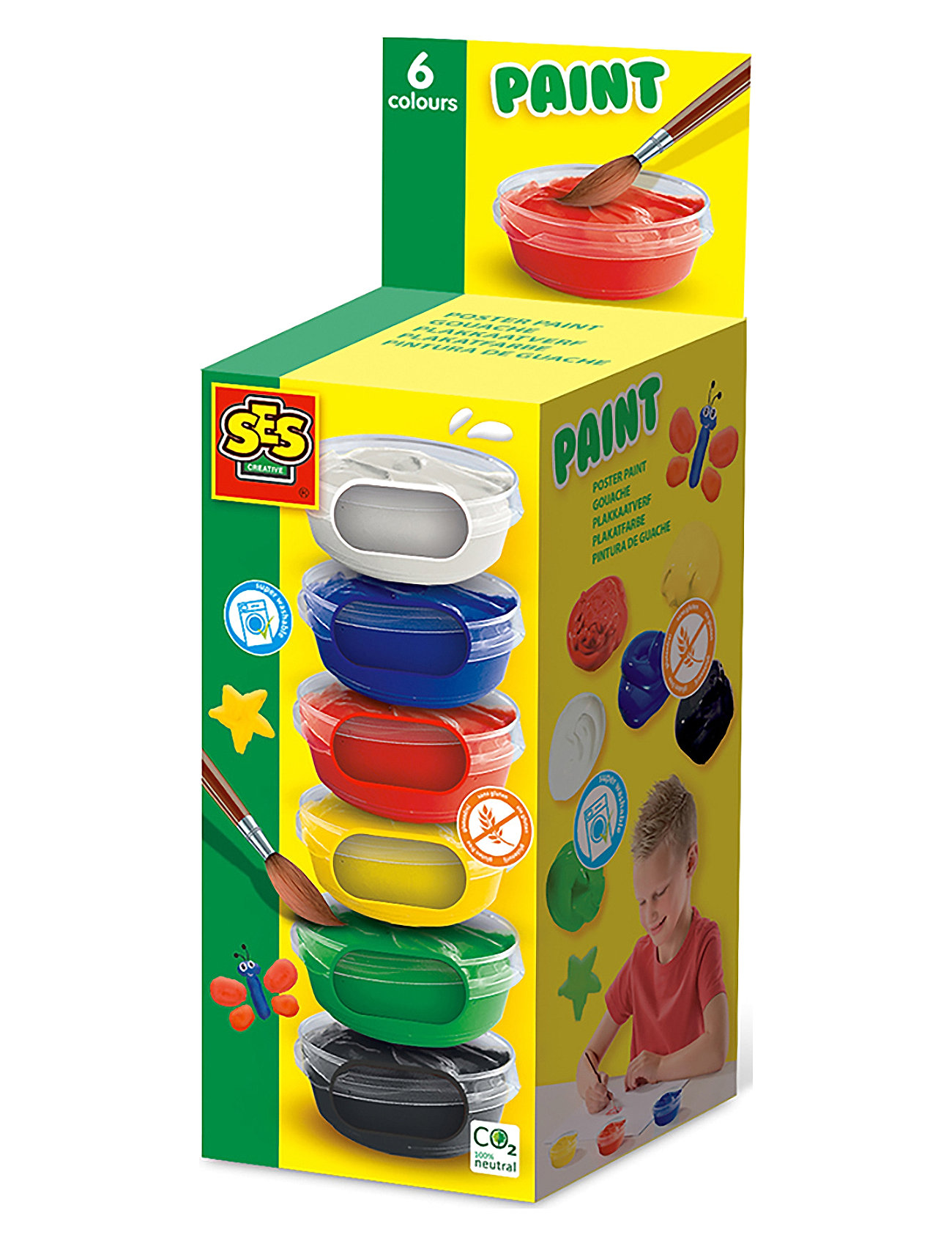 Poster Paint 6X45Ml Toys Creativity Drawing & Crafts Drawing Paints Multi/patterned SES Creative