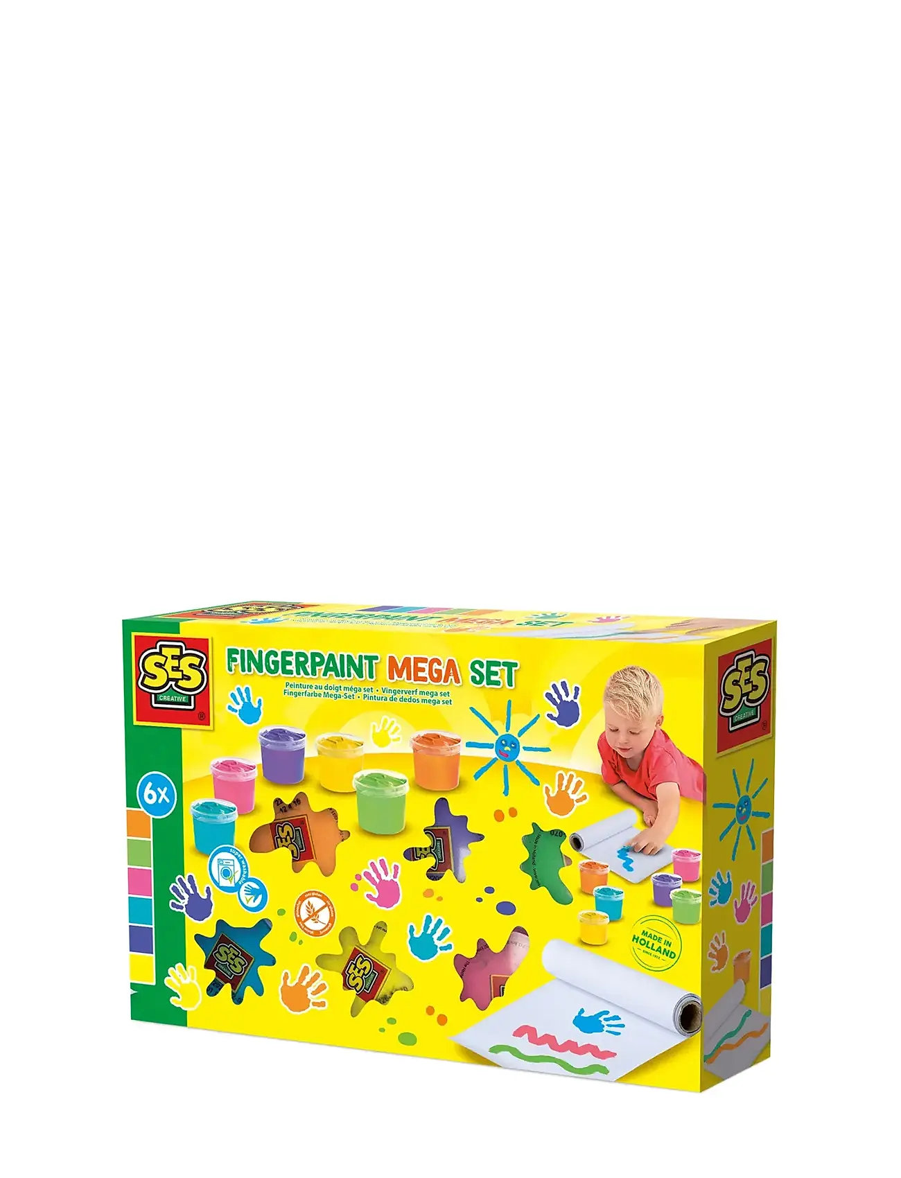 Fingerpaint Mega Set 6X110Ml Toys Creativity Drawing & Crafts Drawing Paints Multi/patterned SES Creative