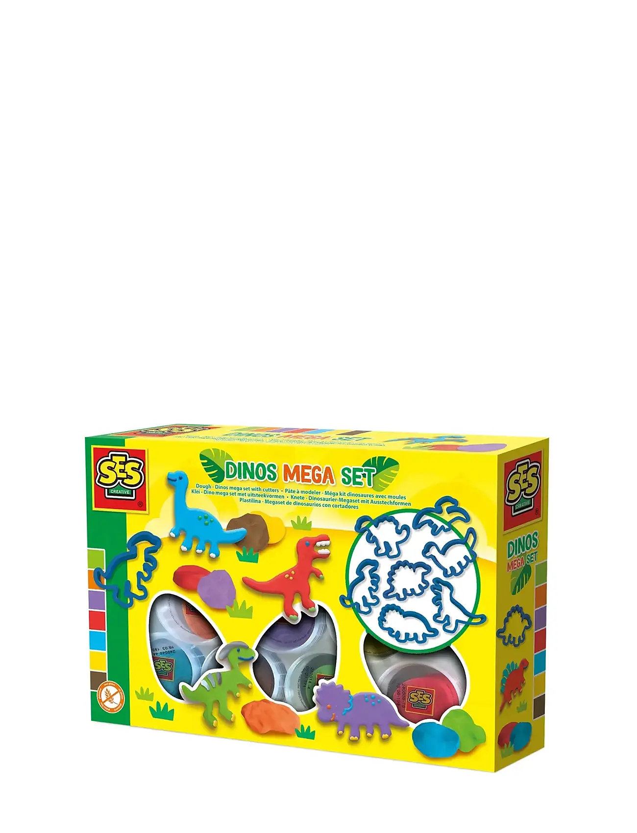 Dough - Dino Mega Set With Cutters Toys Creativity Drawing & Crafts Craft Play Dough Multi/patterned SES Creative