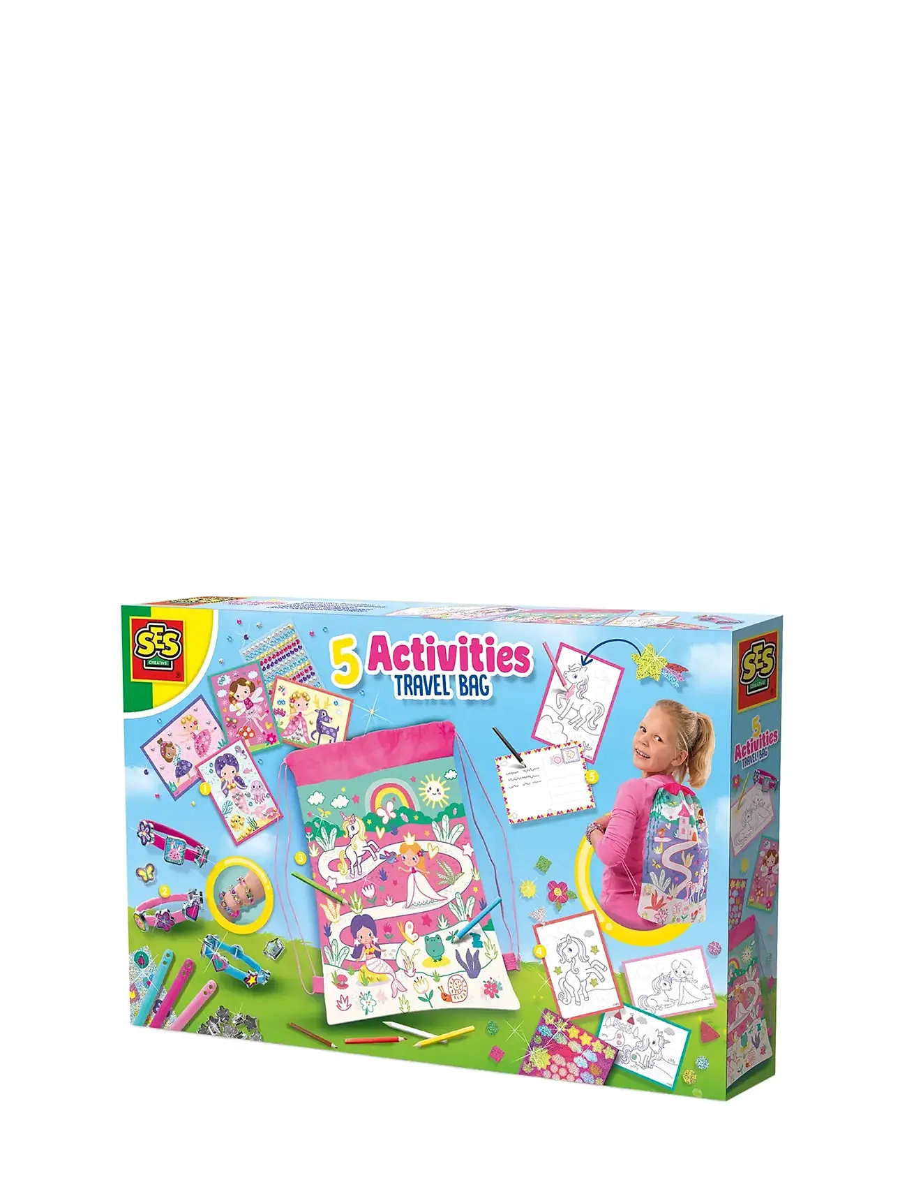 Activity Travel Bag - 5 Activities Toys Creativity Drawing & Crafts Craft Craft Sets Multi/patterned SES Creative