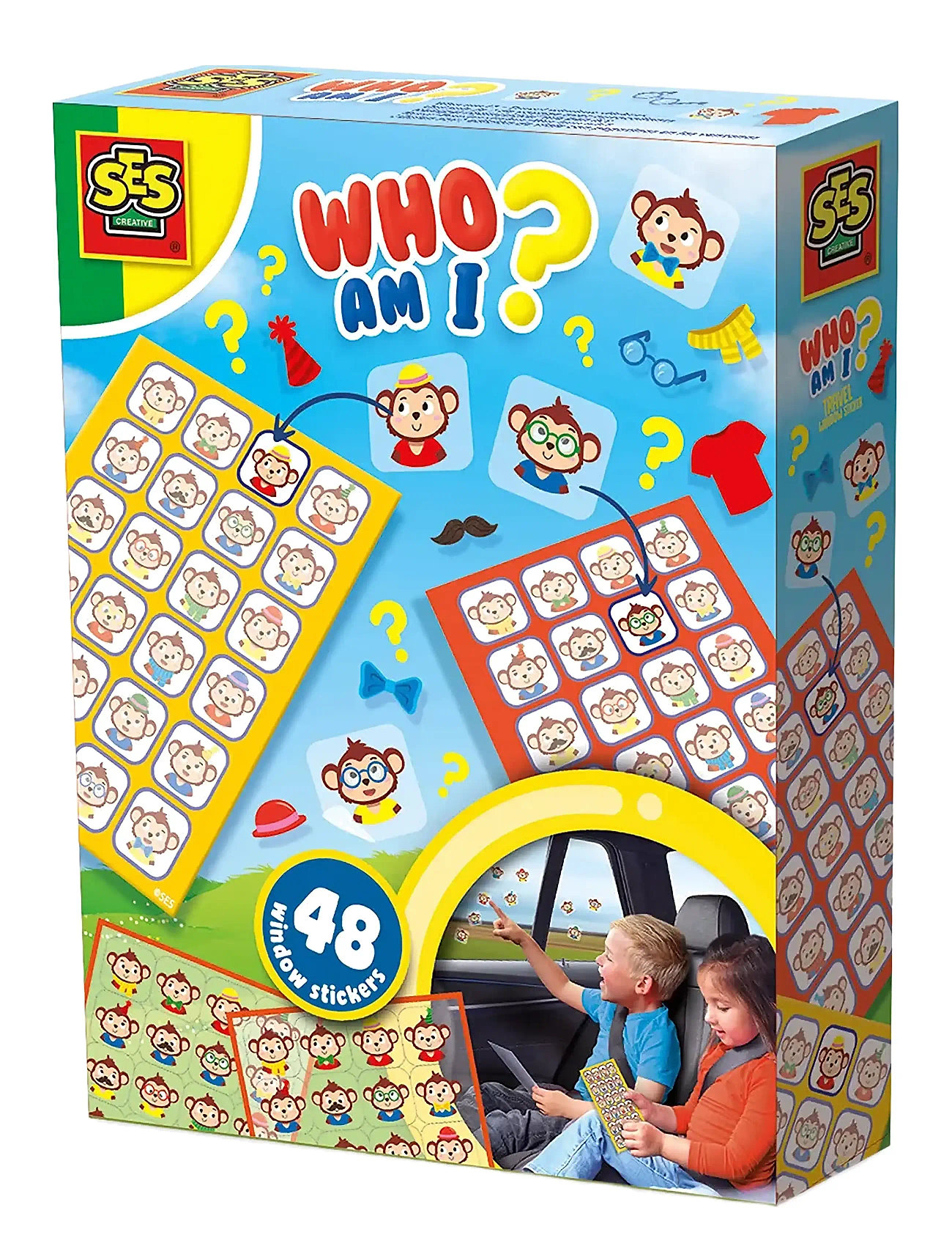 Who Am I? - Travel Window Stickers Toys Creativity Drawing & Crafts Craft Stickers Multi/patterned SES Creative