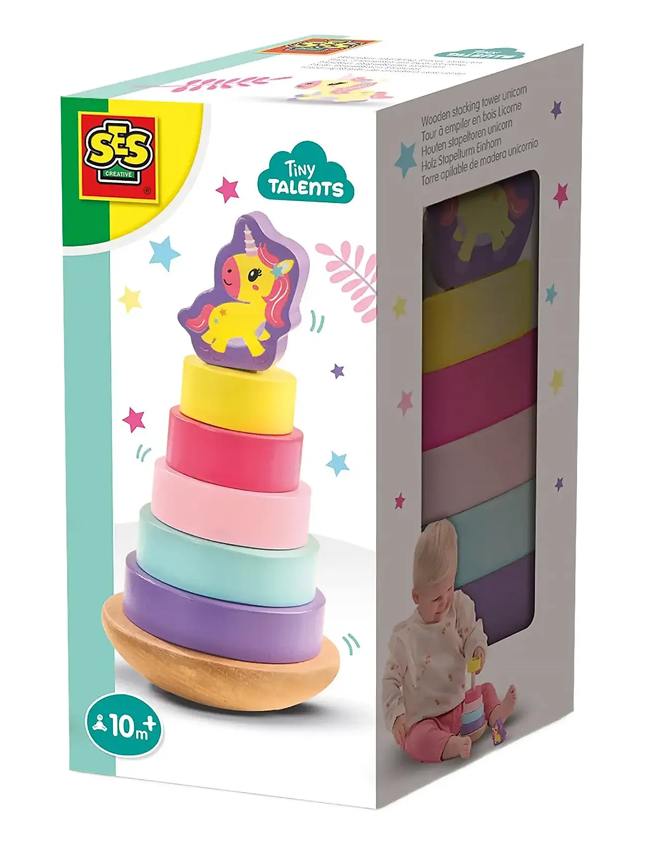 SES CREATIVE Stacking Tower - Unicorn Patterned - One Size - Kinder