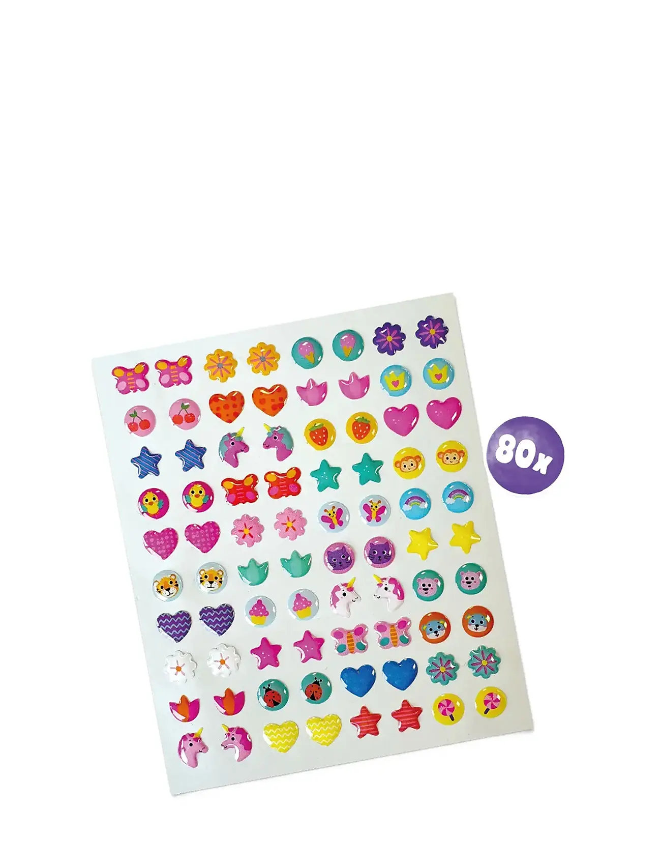 Stick-On Earrings 40 Pairs Toys Creativity Drawing & Crafts Craft Stickers Multi/patterned SES Creative