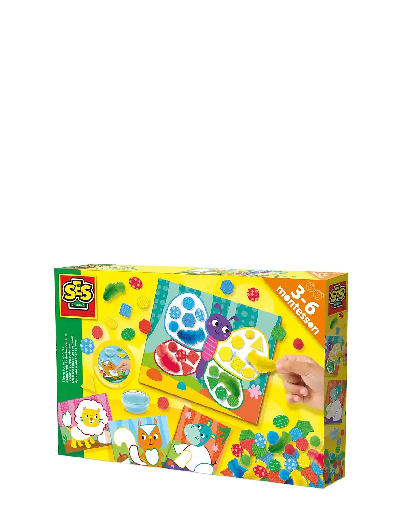 Montessori - Sorting Colours And Materials Toys Baby Toys Educational Toys Interactive Toys Multi/patterned SES Creative