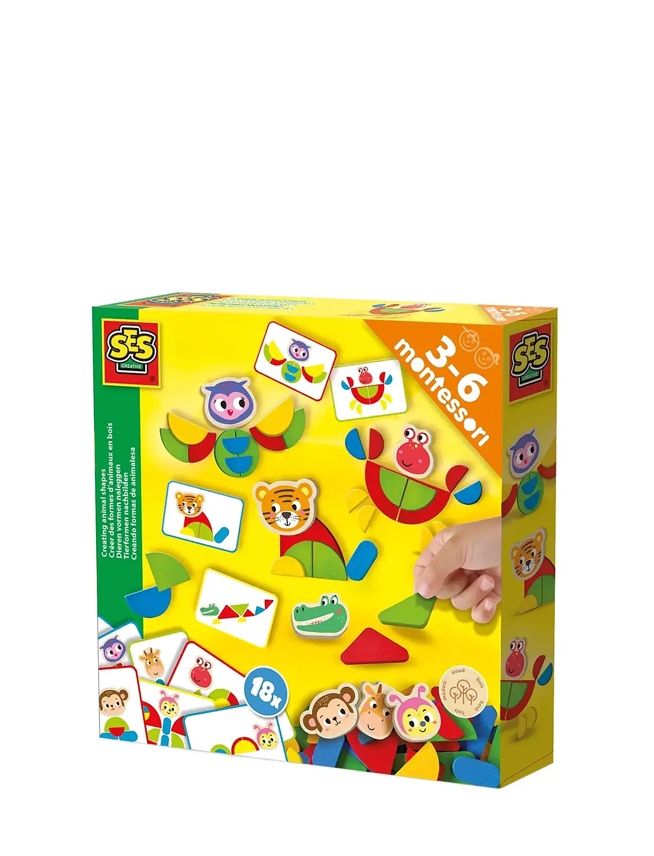 Montessori - Creating Animal Shapes Toys Baby Toys Educational Toys Interactive Toys Multi/patterned SES Creative