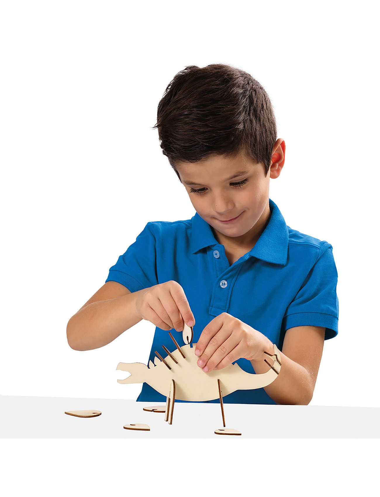 SES Creative Wooden Dino Glow In The Dark, One Size, Multi/patterned, Håndværk > Håndværkssæt, Børn