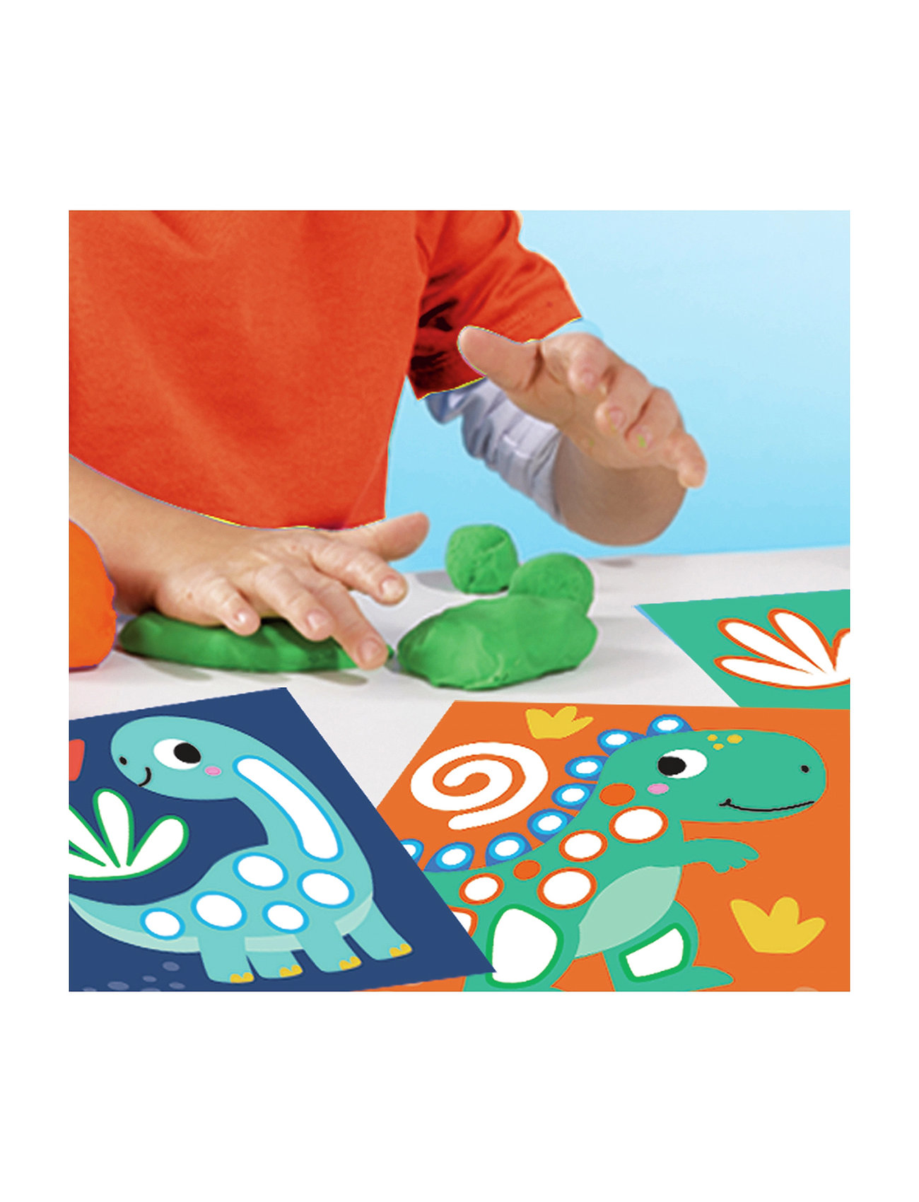 SES Creative My First - Dough - Dino Activity Cards, One Size, Multi/patterned, Håndværk > Legemasse, Børn