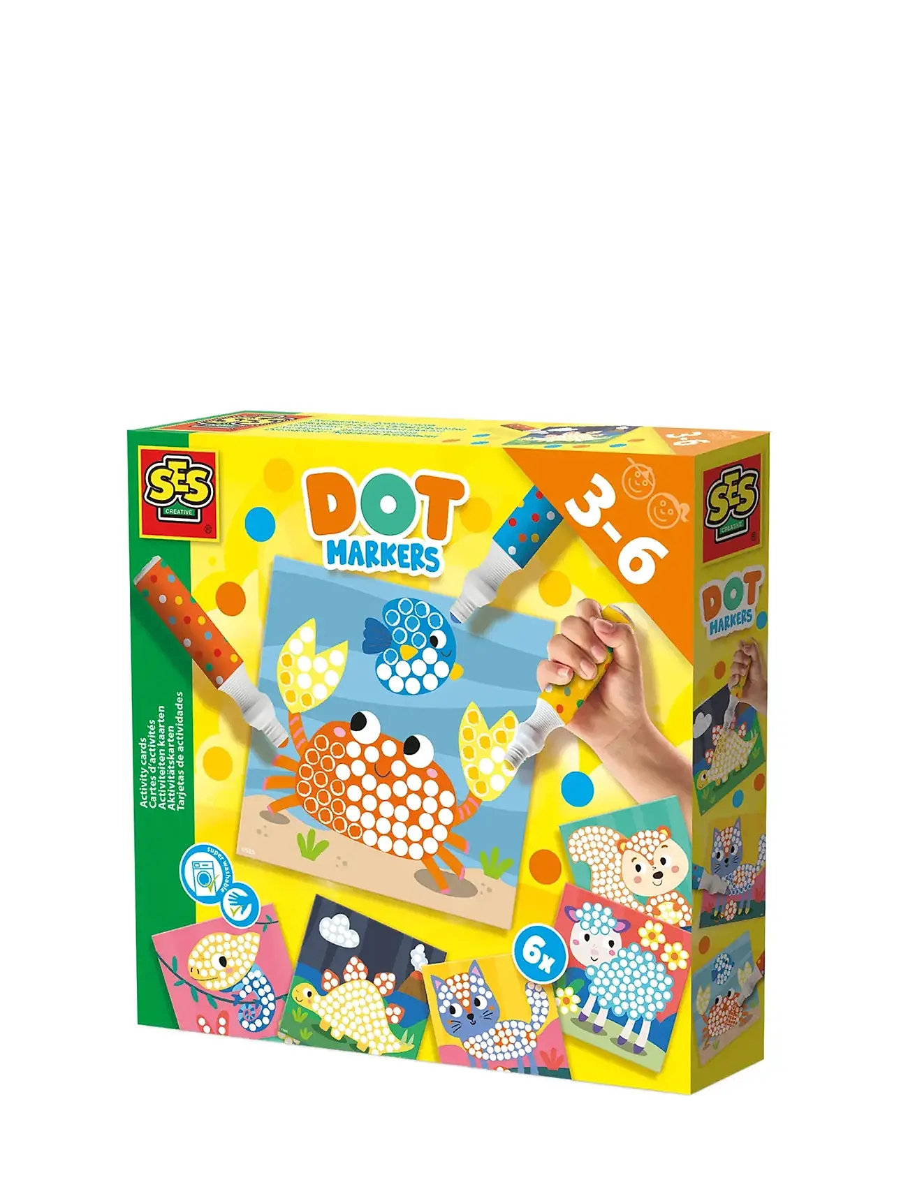Dot Markers - 3 Colours Xxl - Activity Cards Toys Creativity Drawing & Crafts Drawing Coloured Pencils Multi/patterned SES Creative
