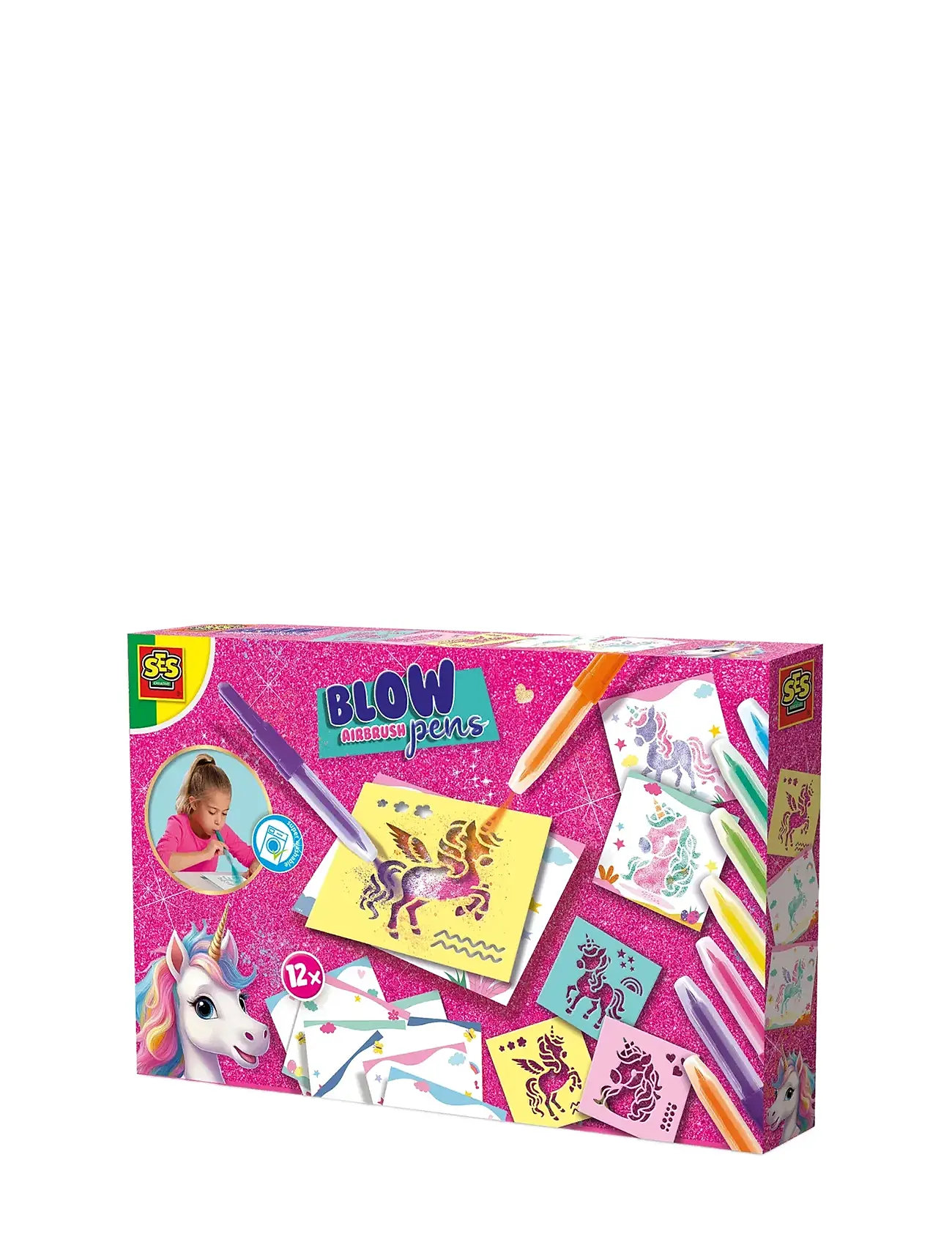 Blow Pens - Airbrush Unicorn Toys Creativity Drawing & Crafts Craft Craft Sets Multi/patterned SES Creative