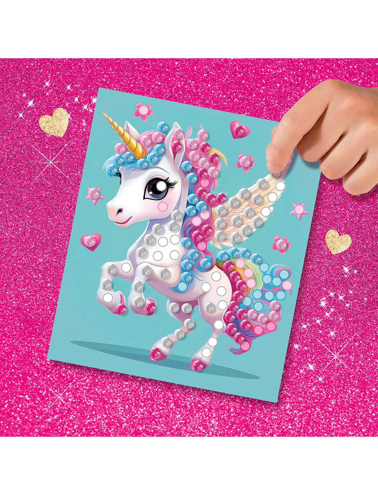 SES Creative Diamond Painting - Unicorn, One Size, Multi/patterned, Håndværk > Håndværkssæt, Børn