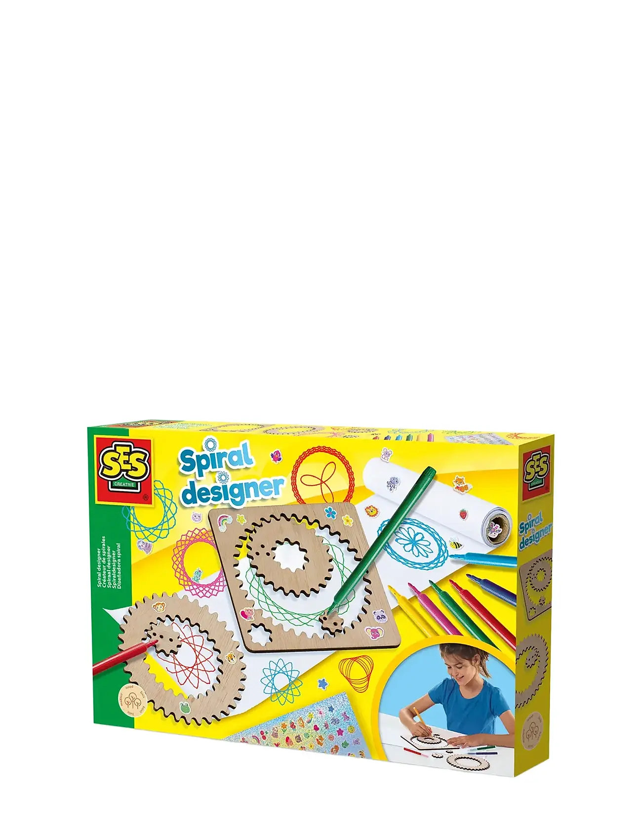 Spiral Designer Set - Wooden Wheels Toys Creativity Drawing & Crafts Craft Craft Sets Multi/patterned SES Creative