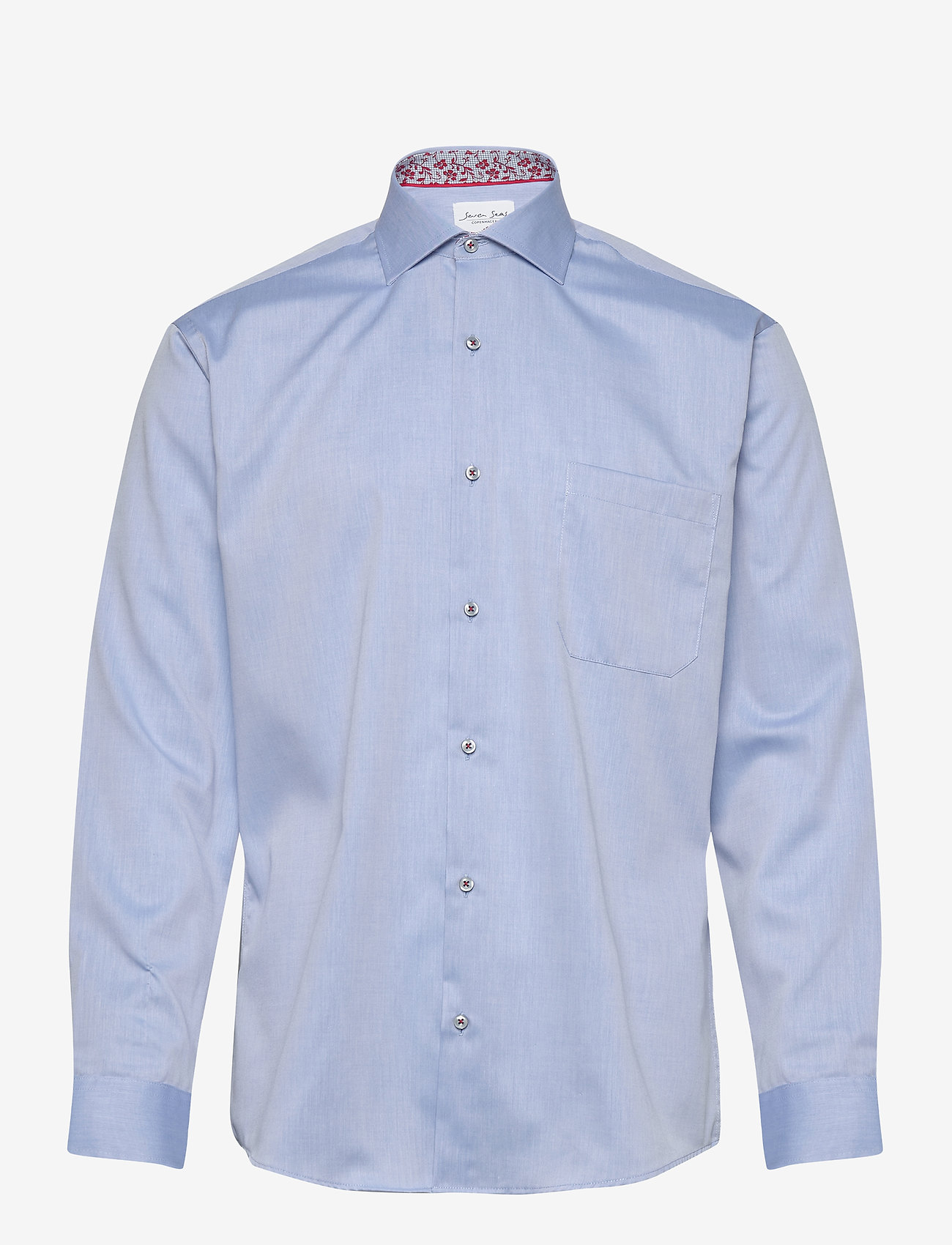 Fine Twill Whemingway (Light Blue) (359.40 kr) Seven Seas Kjøp Seven Seas Copenhagen Skjorter til herre på nett