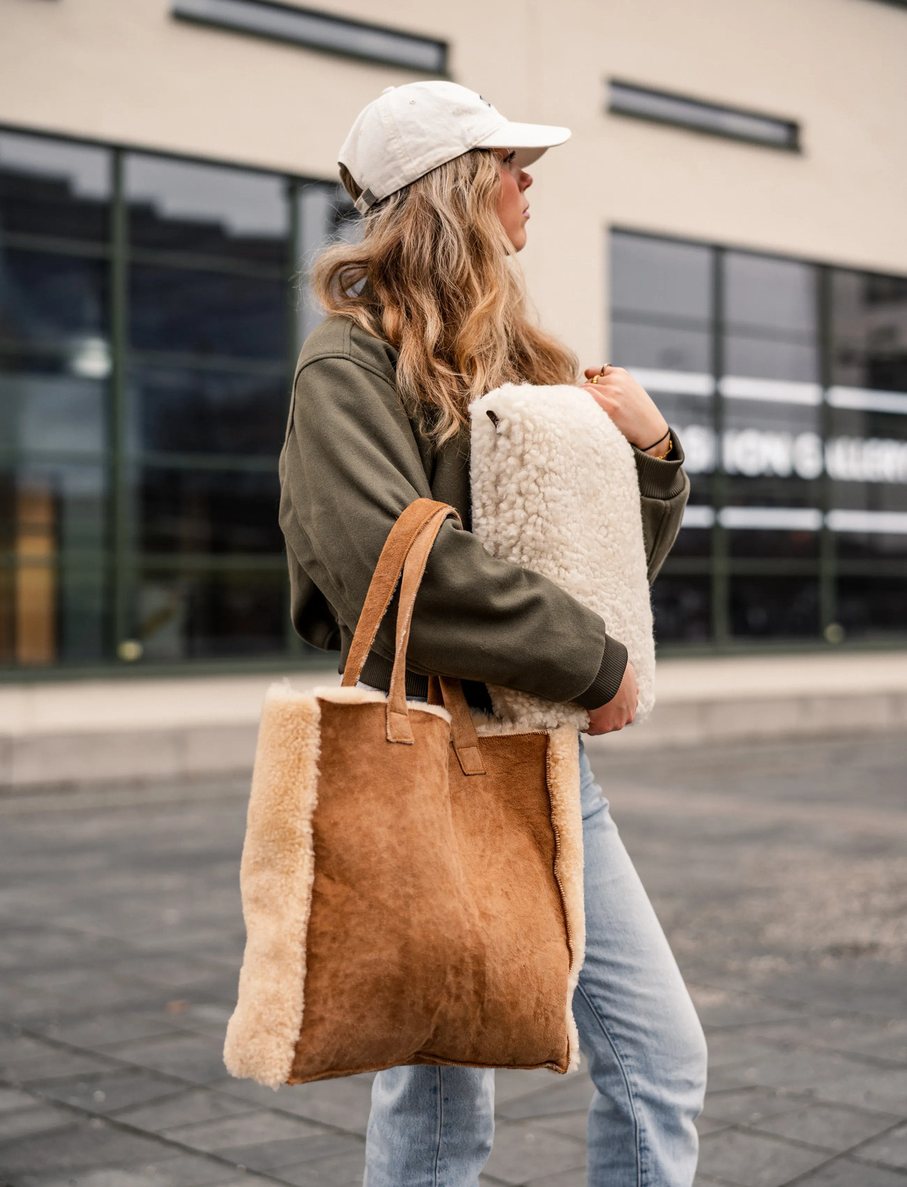 Shepherd Verona Väska Fårskinn, 35X40, Beige, Tasker > Totes, Dame