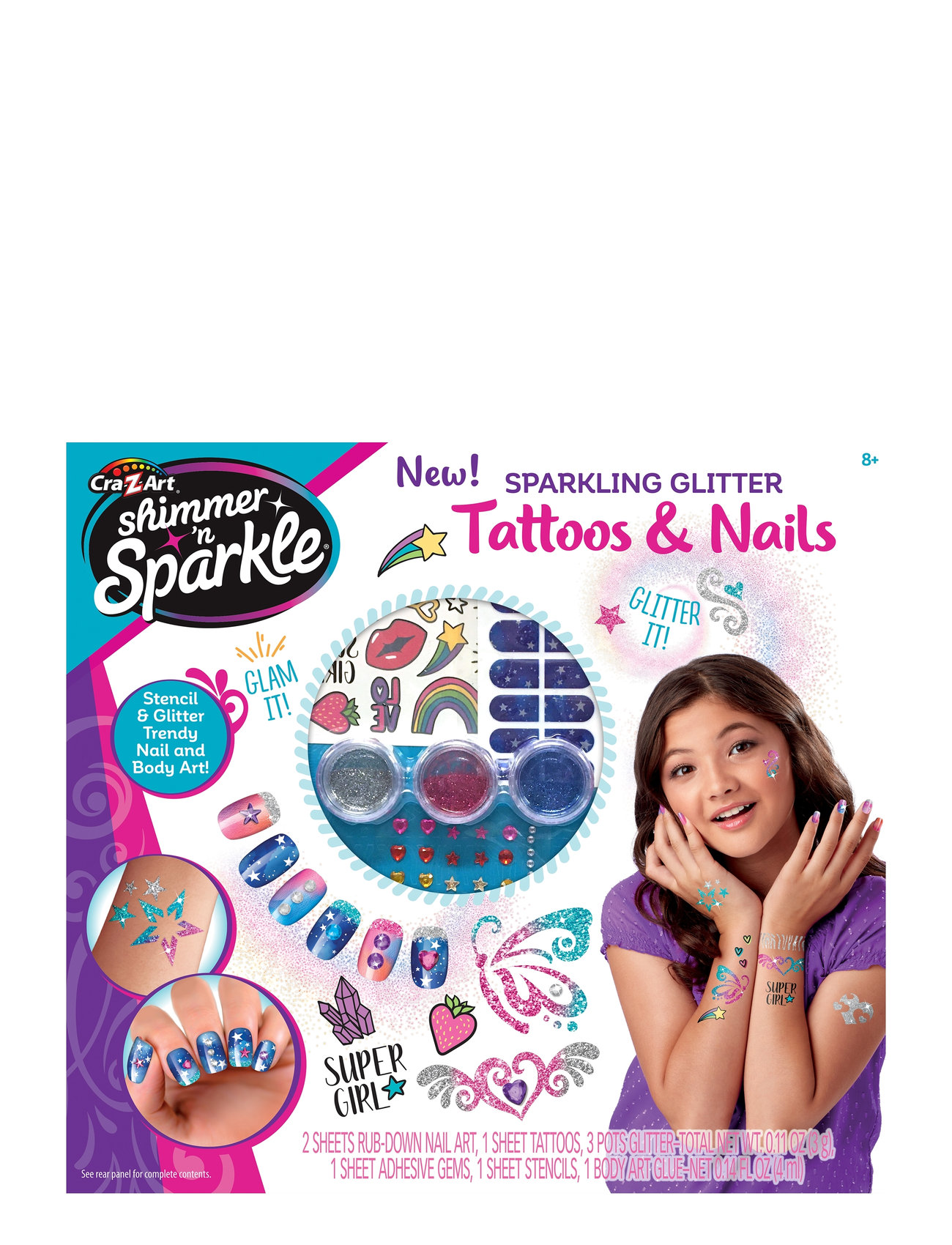 SHIMMER N SPARKLE Shimmer N Sparkle Friendship Tattoos And Nails Multi/patterned