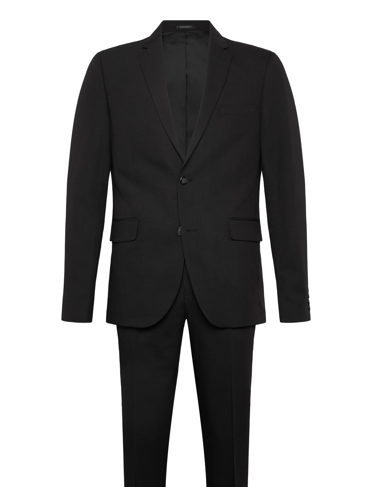 SHINE ORIGINAL Plain Mens Anzug - Normal Lenght Schwarz - 54 - Herren