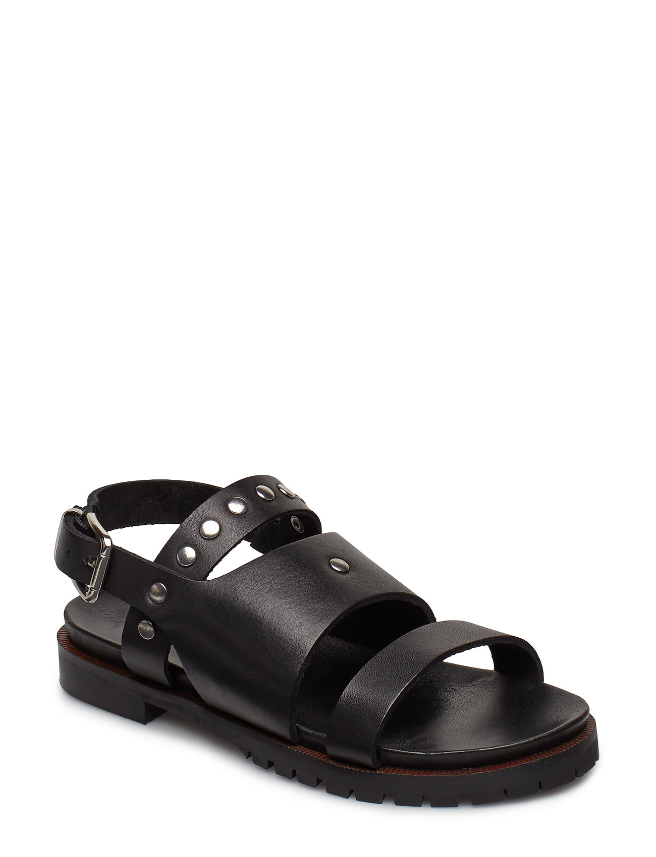 Kim Studs Platte Sandalen Zwart Shoe The Bear shoe the bear kopen in de aanbieding Kim Studs Platte Sandalen Zwart Shoe The Bear shoe the bear kopen in de aanbieding