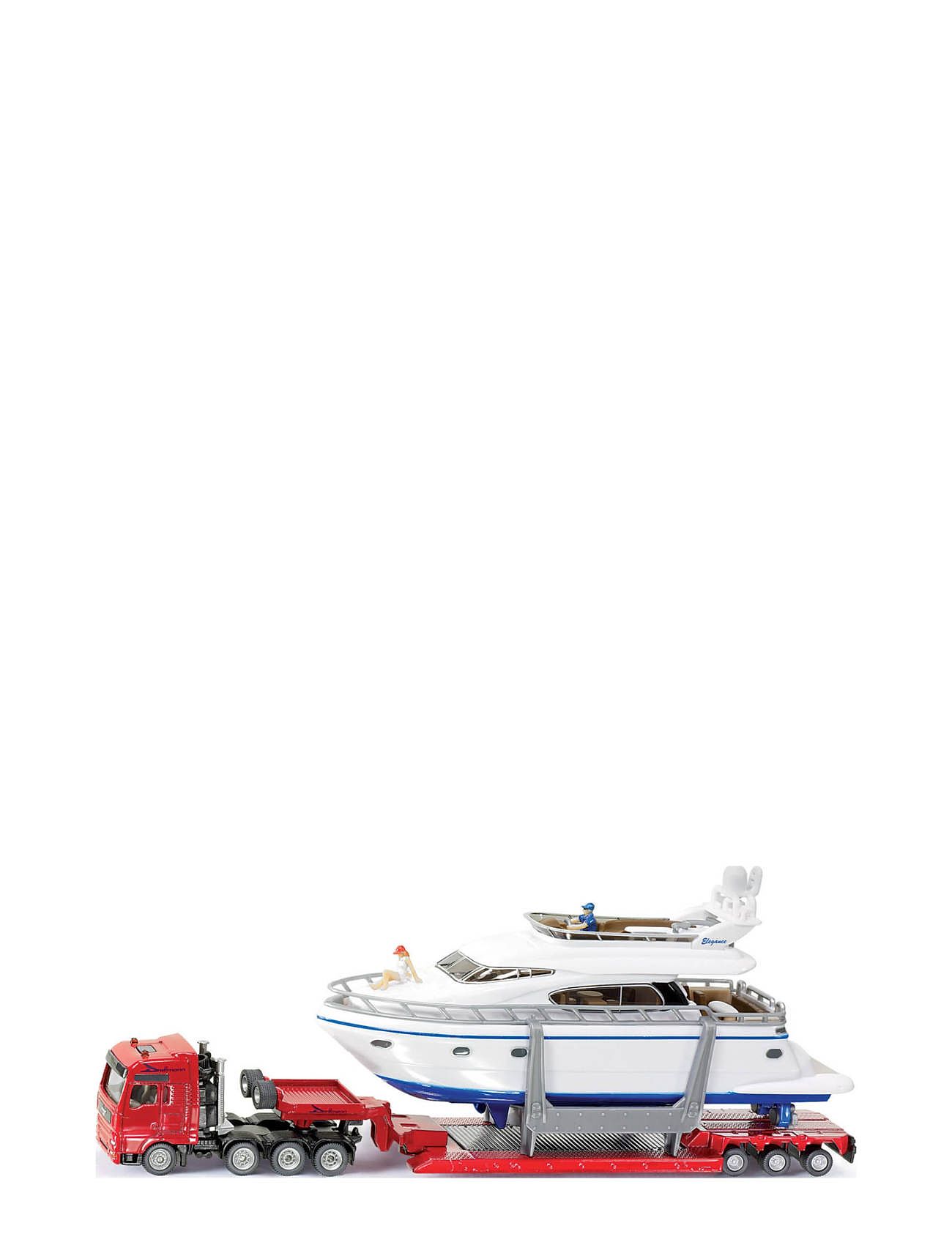 Transp.bil/Yacht 1:87 Toys Toy Cars & Vehicles Toy Vehicles Boats Multi/patterned Siku