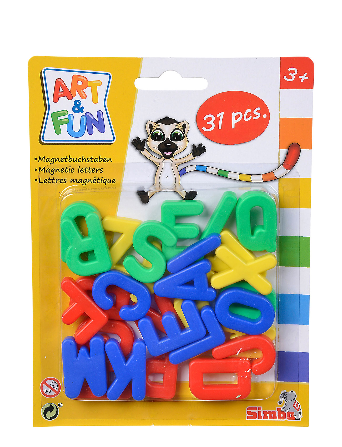 Art & Fun Magnetic Capital Letters Toys Puzzles And Games Games Educational Games Multi/patterned Simba Toys