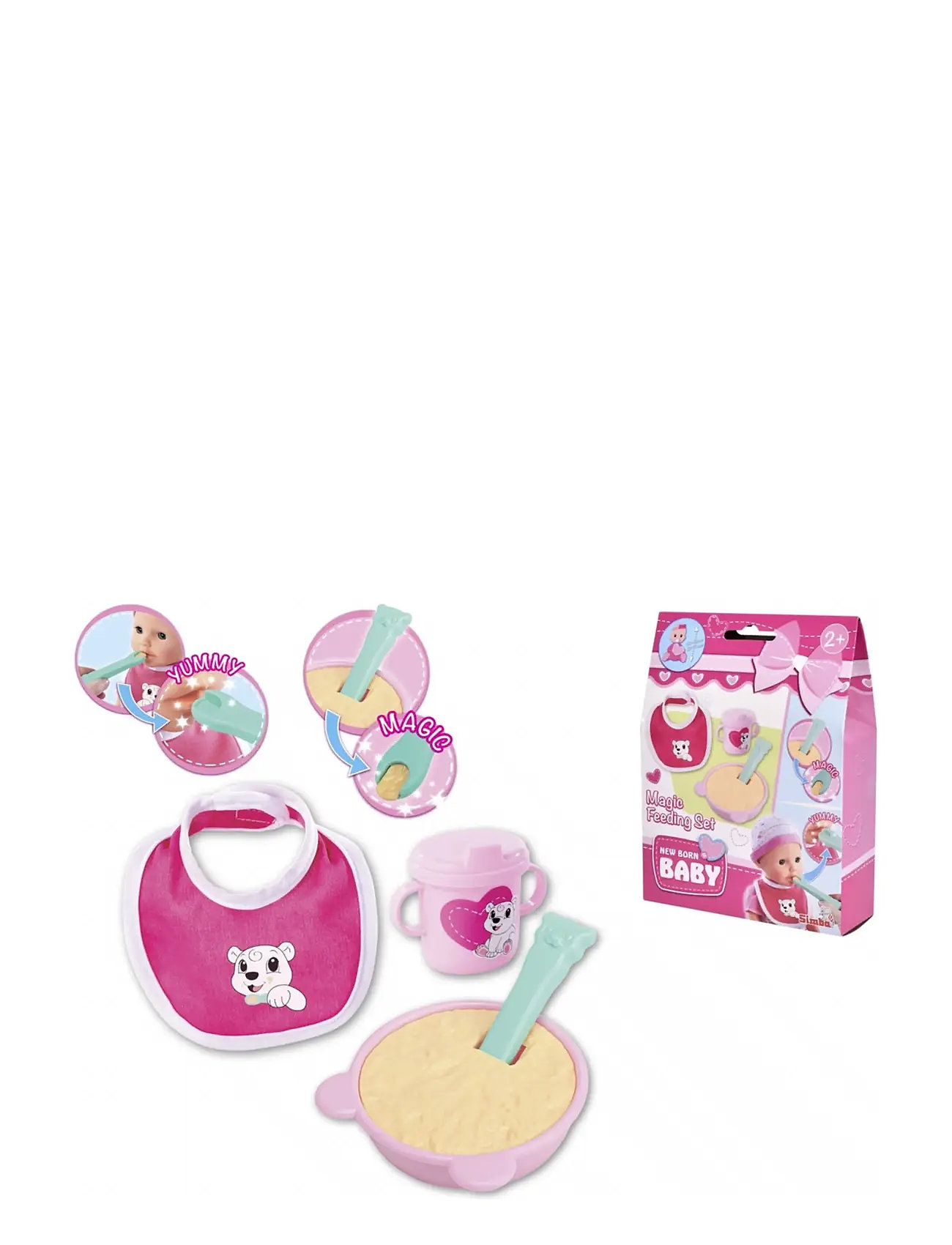 Simba Legetøj New Born Baby Docktillbehör, Magiskt Matset, One Size, Pink, Dukker Og Tilbehør > Dukker Accessories, Børn