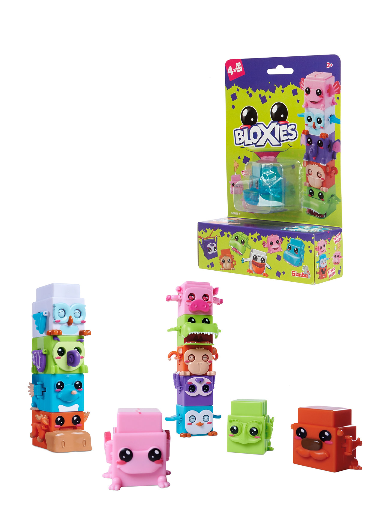 Simba Toys Bloxies Figurines, 4 Pcs. Toys Building Sets & Blocks Building Blocks Multi/patterned Simba Toys