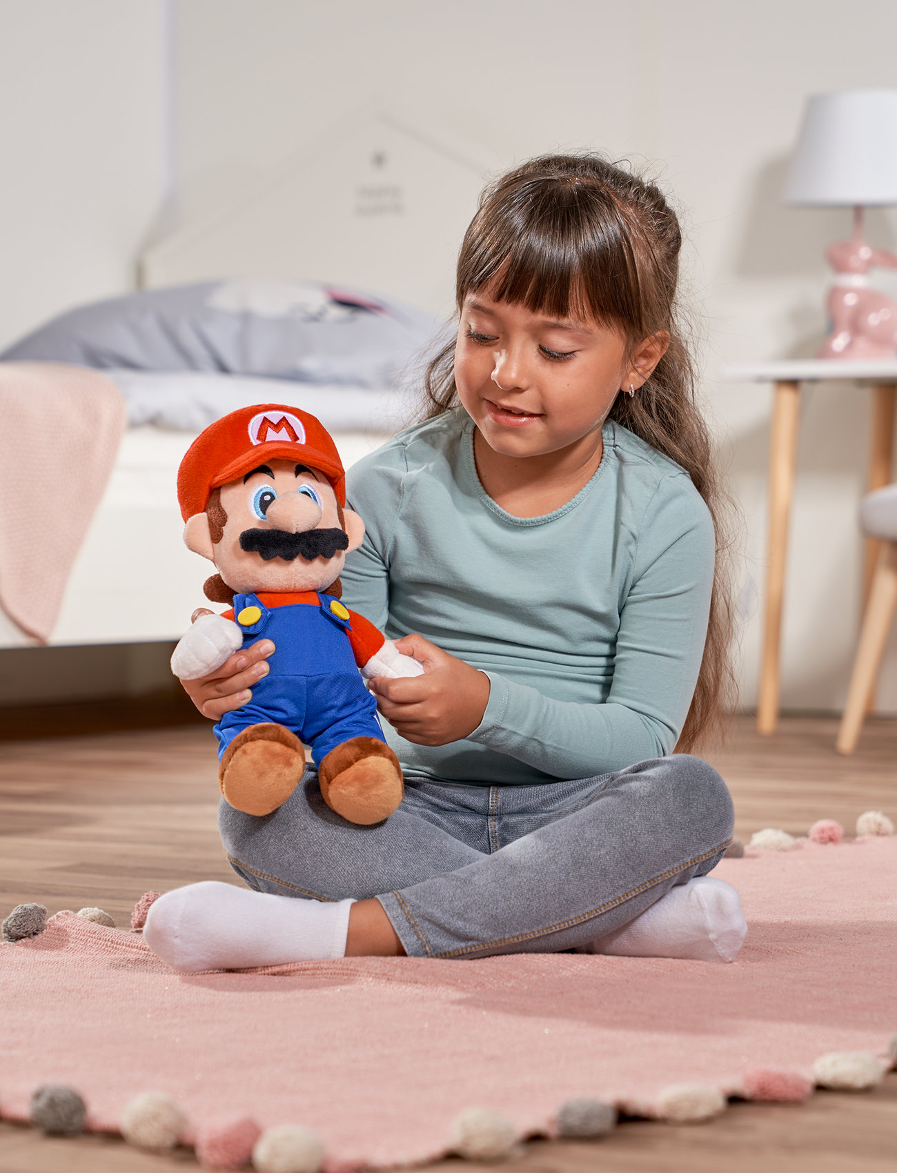 Super Mario Super Mario Mario Plush, 30cm, One Size, Multi/patterned, Soft Legetøj > Stuffed Legetøj, Børn