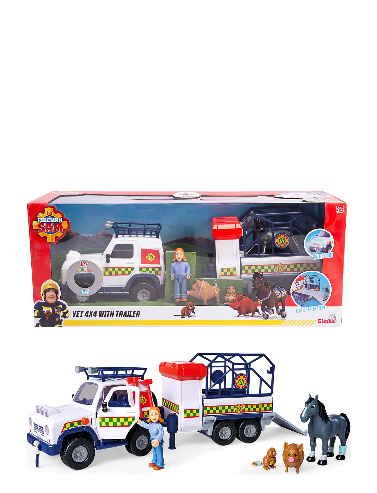 Simba Toys Sam Vet Rescue With Trailer Toys Playsets & Action Figures Play Sets Multi/patterned Brandmand Sam