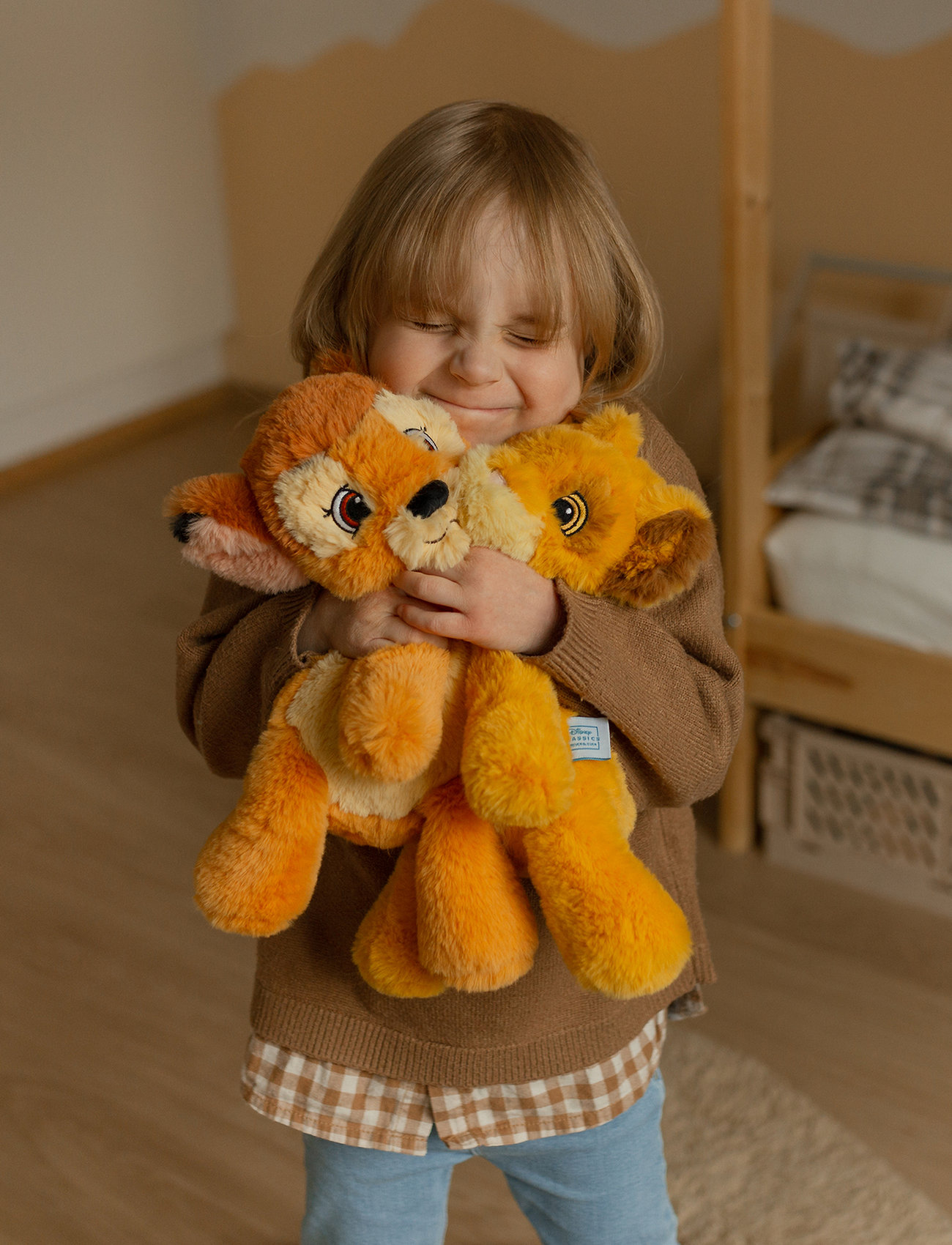 Bambi Disney Super Soft Bambi, 25cm, H:25 cm, Orange, Soft Legetøj > Stuffed Animals, Børn