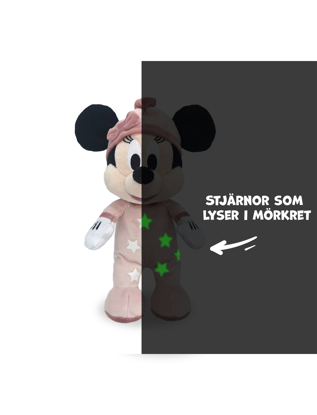 Minnie Mouse Disney Sleep Well Minnie Gid Plush, One Size, Pink, Soft Legetøj > Stuffed Animals, Børn