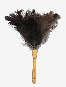 Duster Ostrich Feathers - sopborstar & sopkvastar - grey / wood