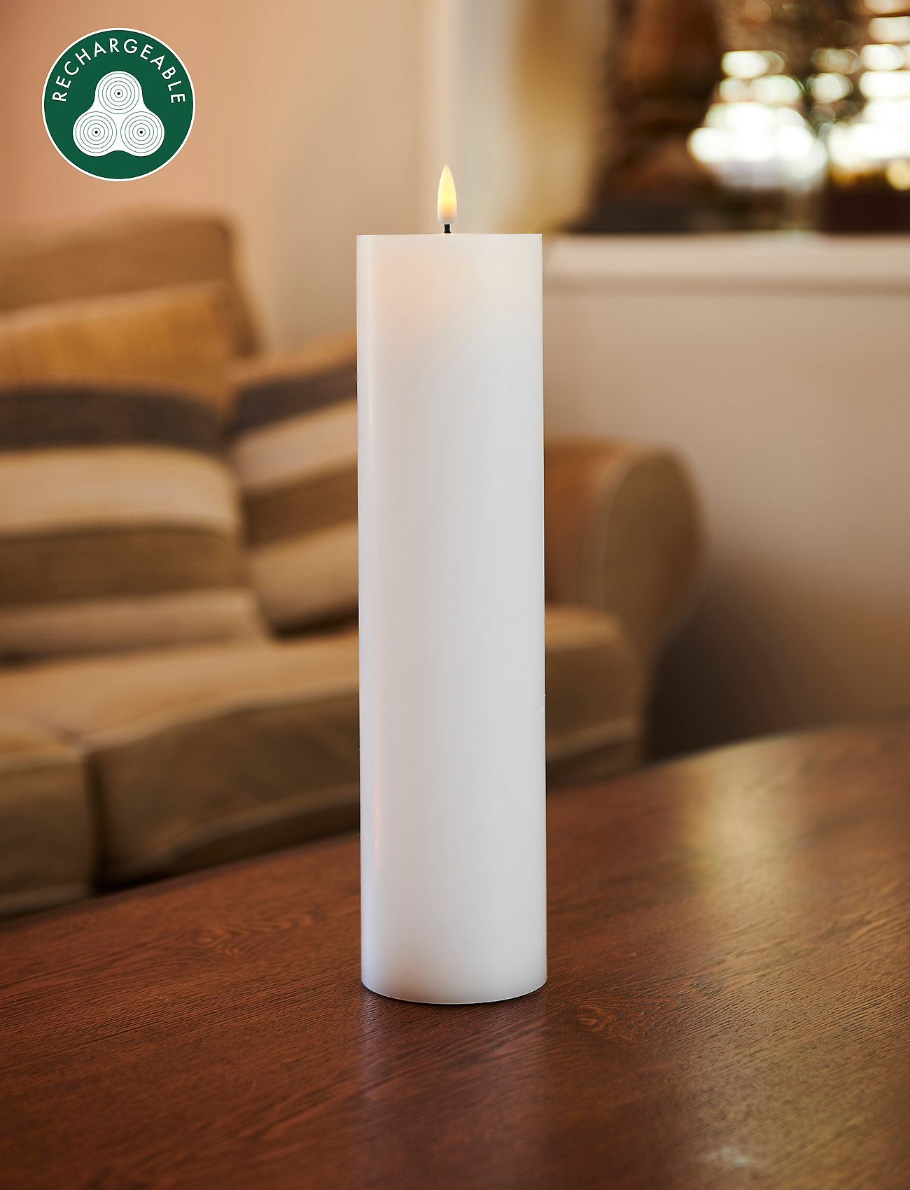 Sirius Home Sille Rechargeable, H25 cm, White, Stearinlys > Led-Lys, Unisex