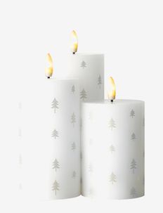 Sille Rechargable Set - electric advent candlesticks - white/silver