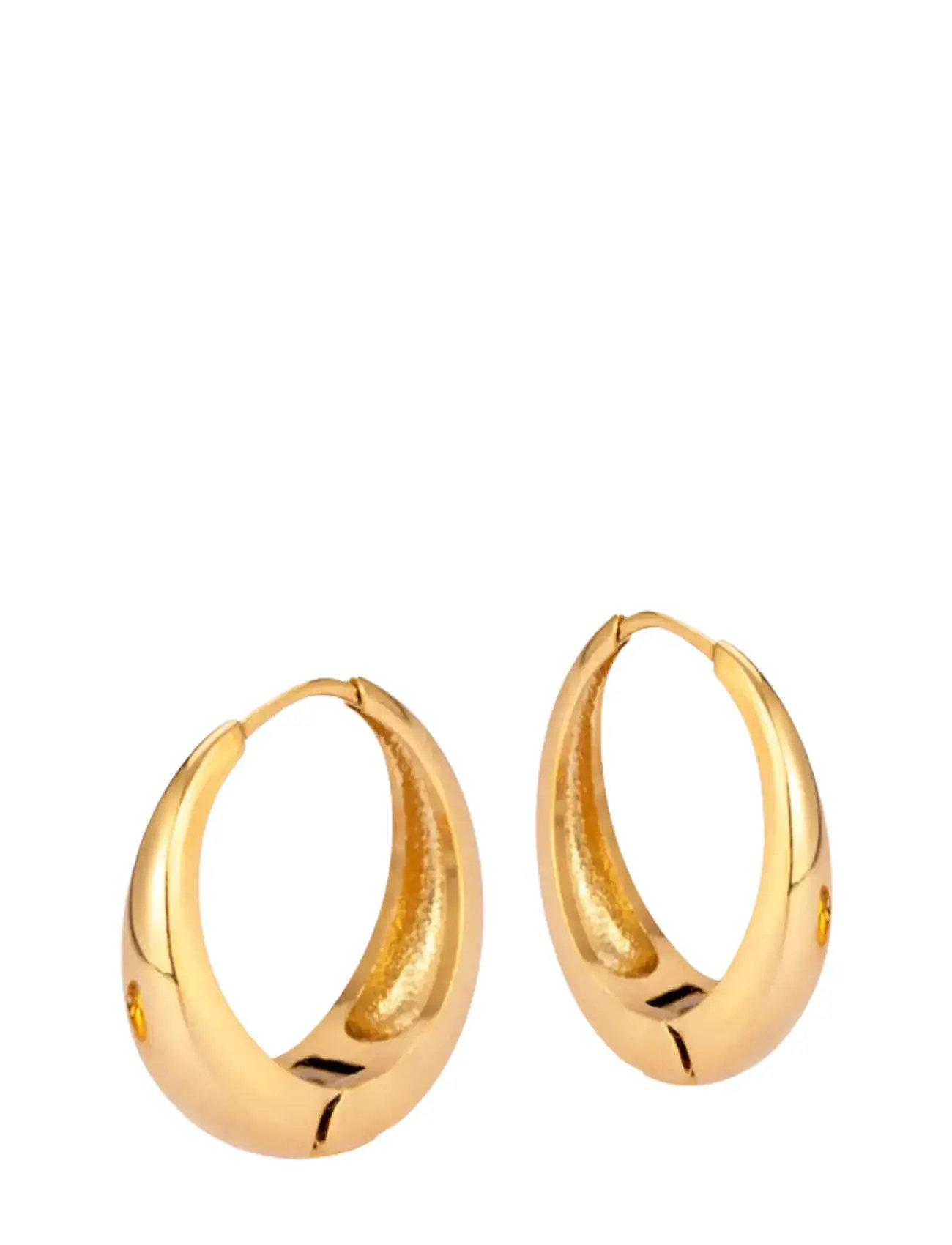 Sistie Loops - Creoles Gold-Plated, One Size, Gold, Øreringe > Creoler, Dame