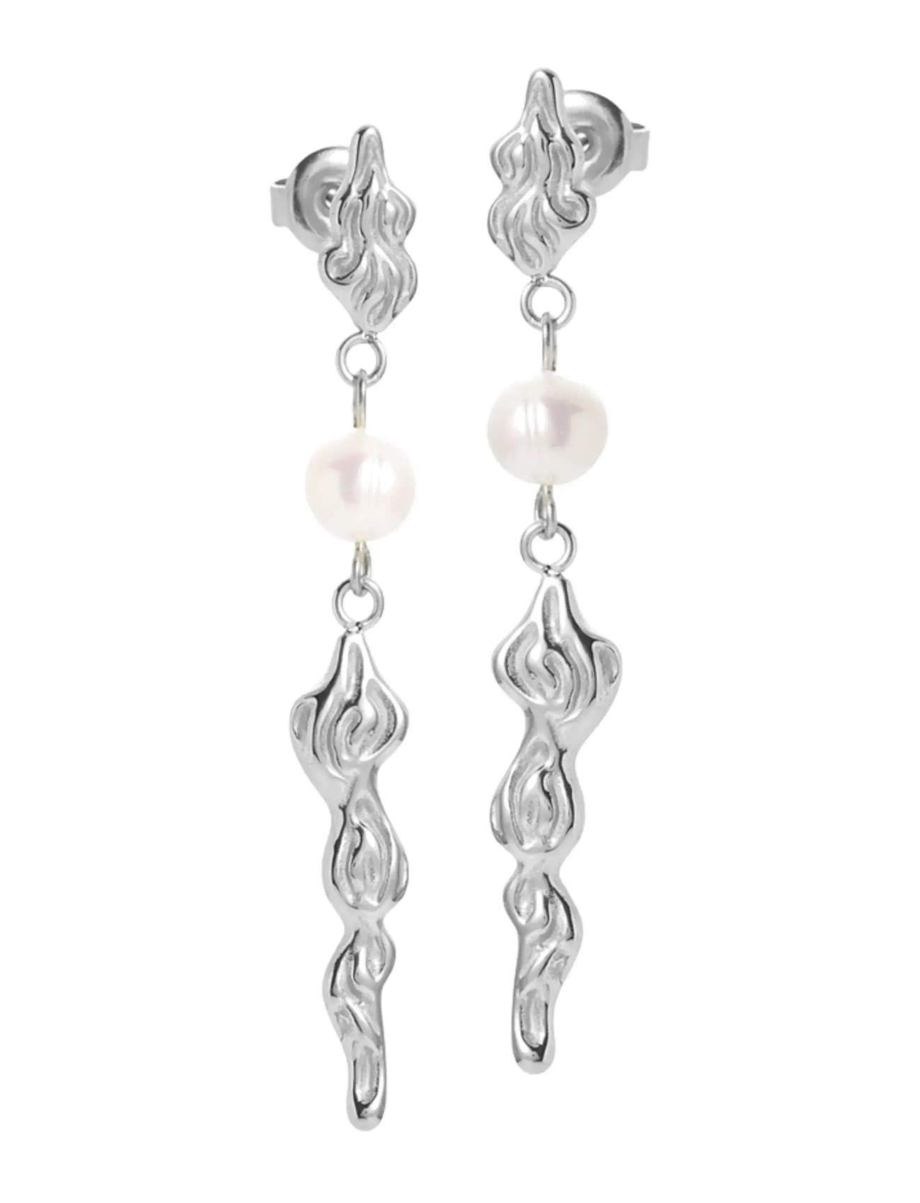 Sistie Freja - Earrings Steel, One Size, Silver, Øreringe > Øreringe Med Vedhæng, Dame