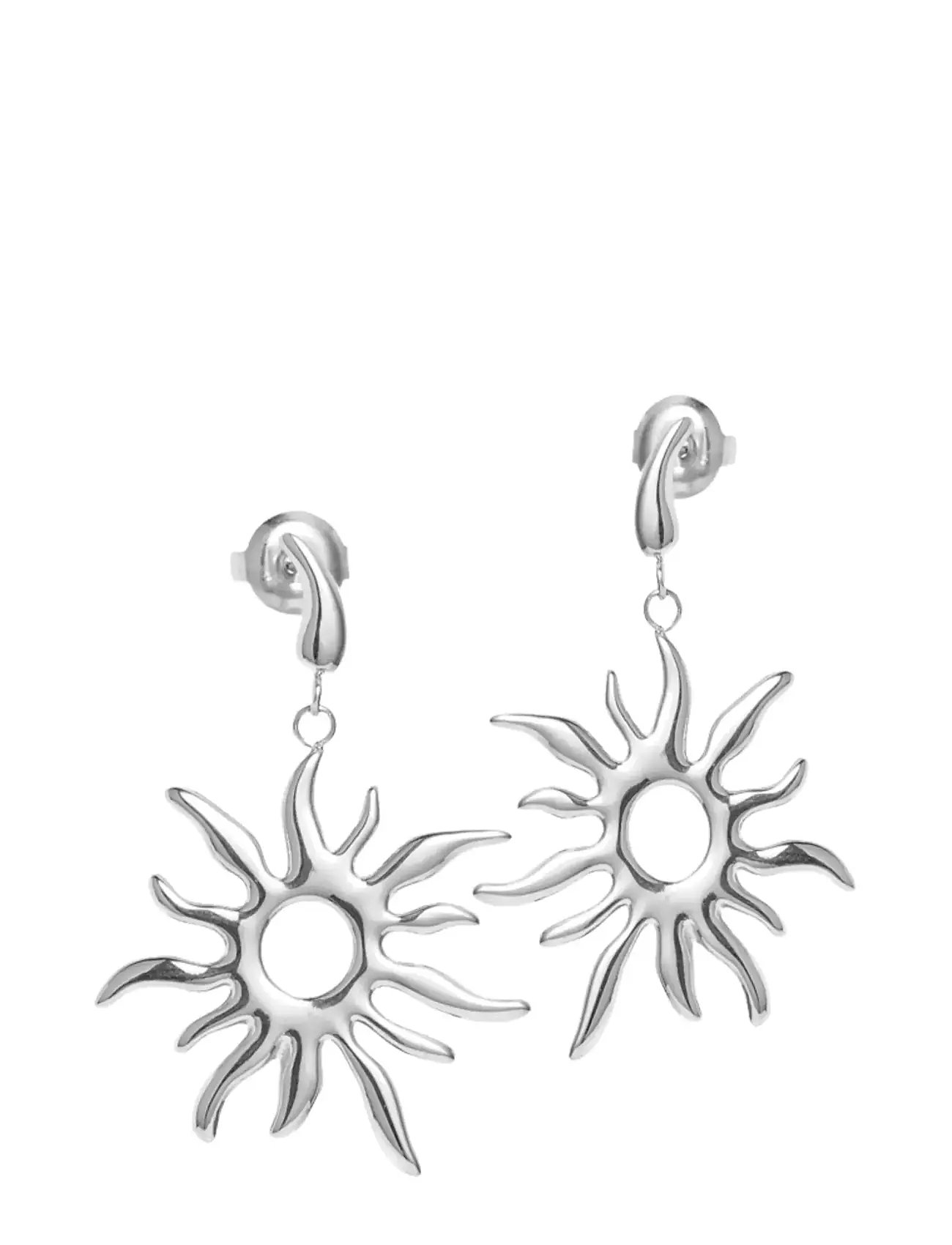 Sistie Sirena - Earrings Steel, One Size, Silver, Earrings > Statement Earrings, Dame