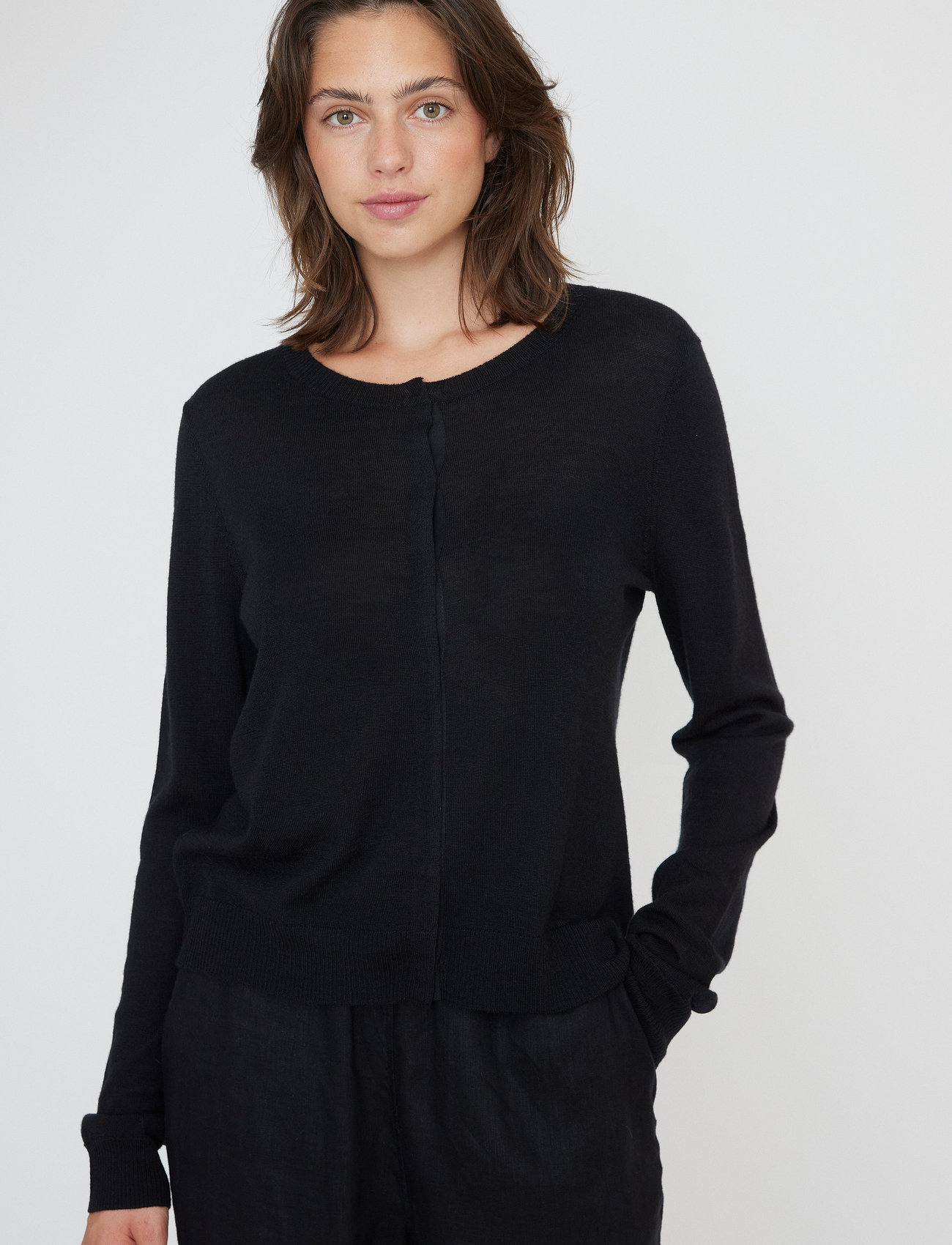 Six Ames Ulla, S, Black, Strik > Cardigans, Dame