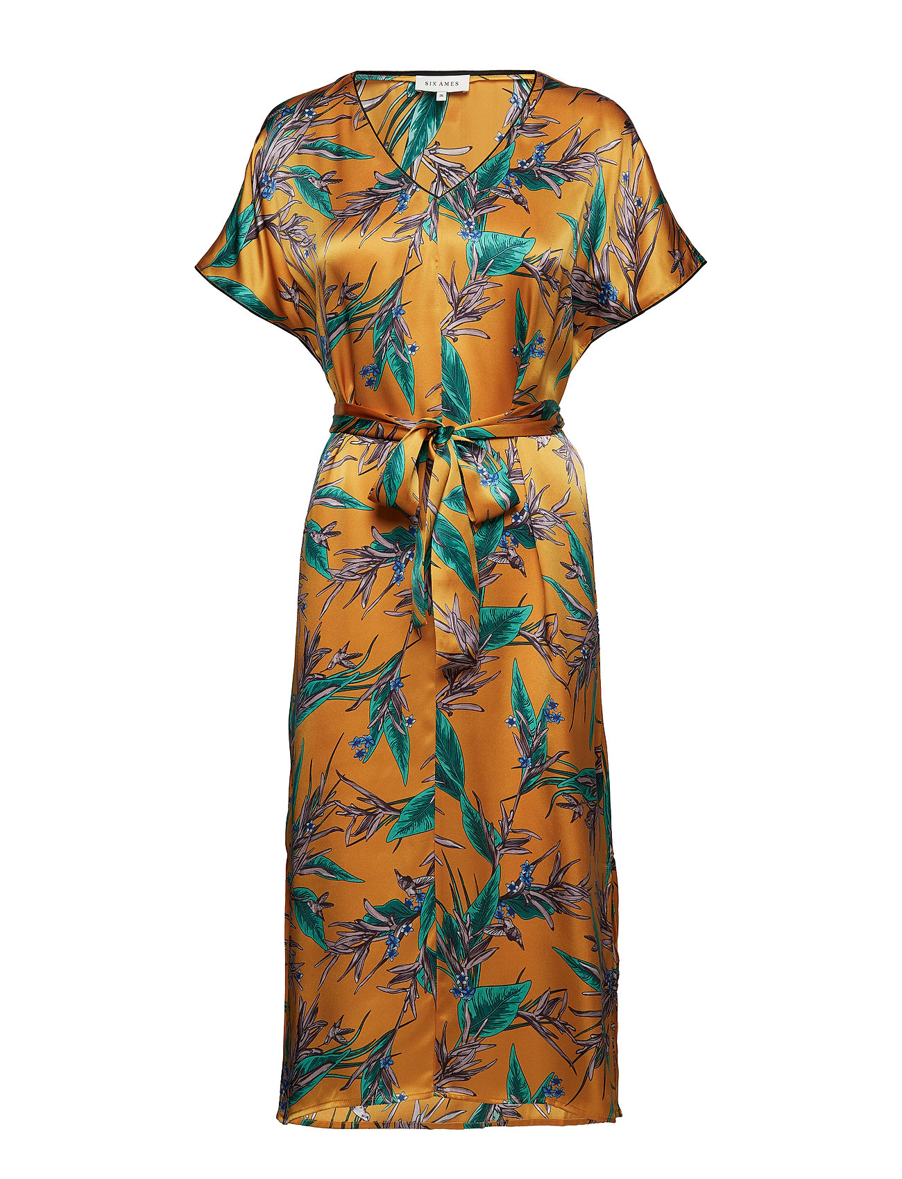 Vera Jurk Knielengte Geel Six Ames six ames kopen in de aanbieding