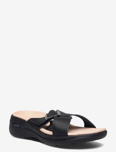 Dames Schoenen voor voor Platte schoenen voor Platte sandalen Sandalen In Fonkelende Look in het Wit Skechers Nu 21% Korting 