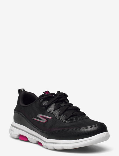 Womens Go Walk 5 - Perfect Step - sportiska stila apavi ar pazeminātu potītes daļu - black pink