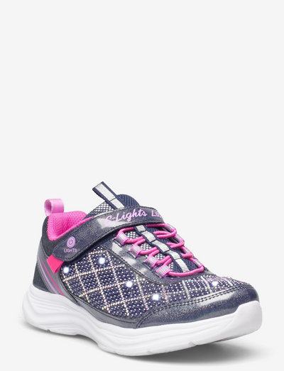 Girls S-Lights Glimmer Kicks - Sophisticated Shine - blinkande sneakers - nvnp navy pink